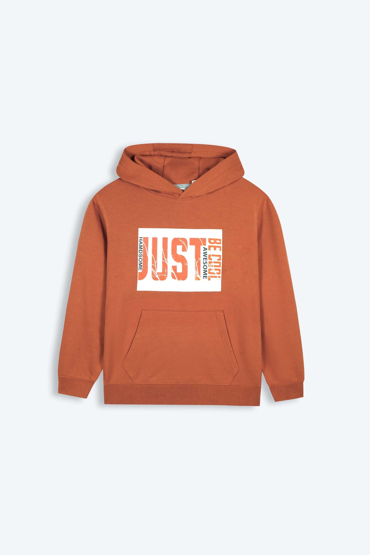 Premium Quality &quot;Just Be Cool&quot; Printed Pull-Over Kangaroo Pocket Fleece Hoodie