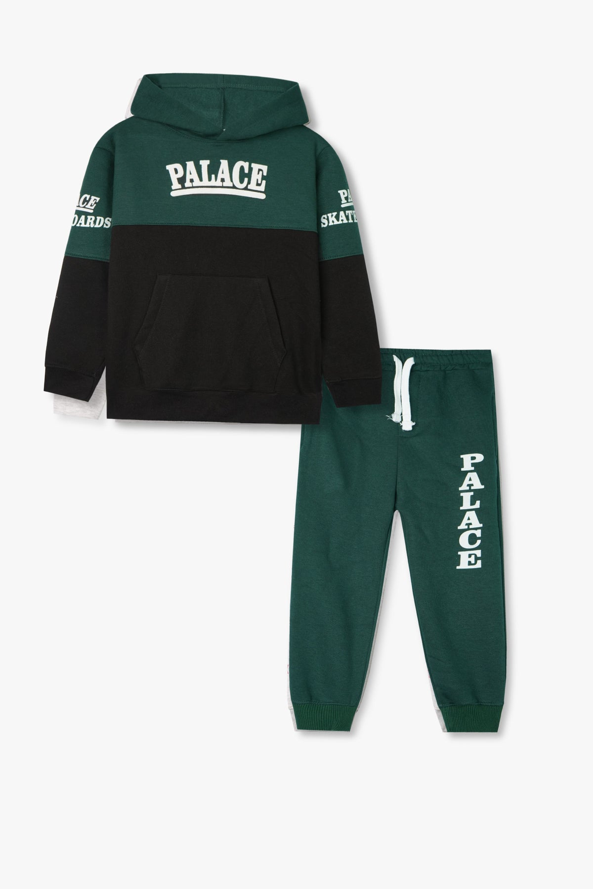 Premium Quality &quot;Palace&quot; Printed Cut &amp; Sew Fleece Hoodie Suit For Kids