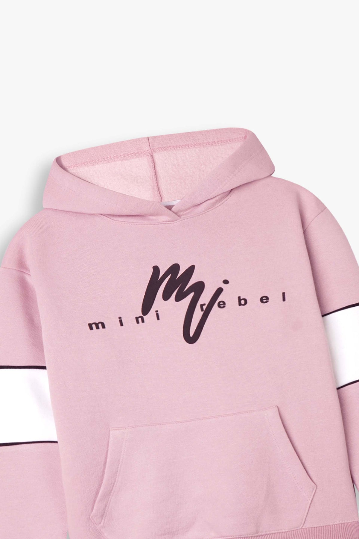 Premium Quality &quot;Mini Rebel&quot; Printed Fleece Pullover Hoodie Suit For Kids