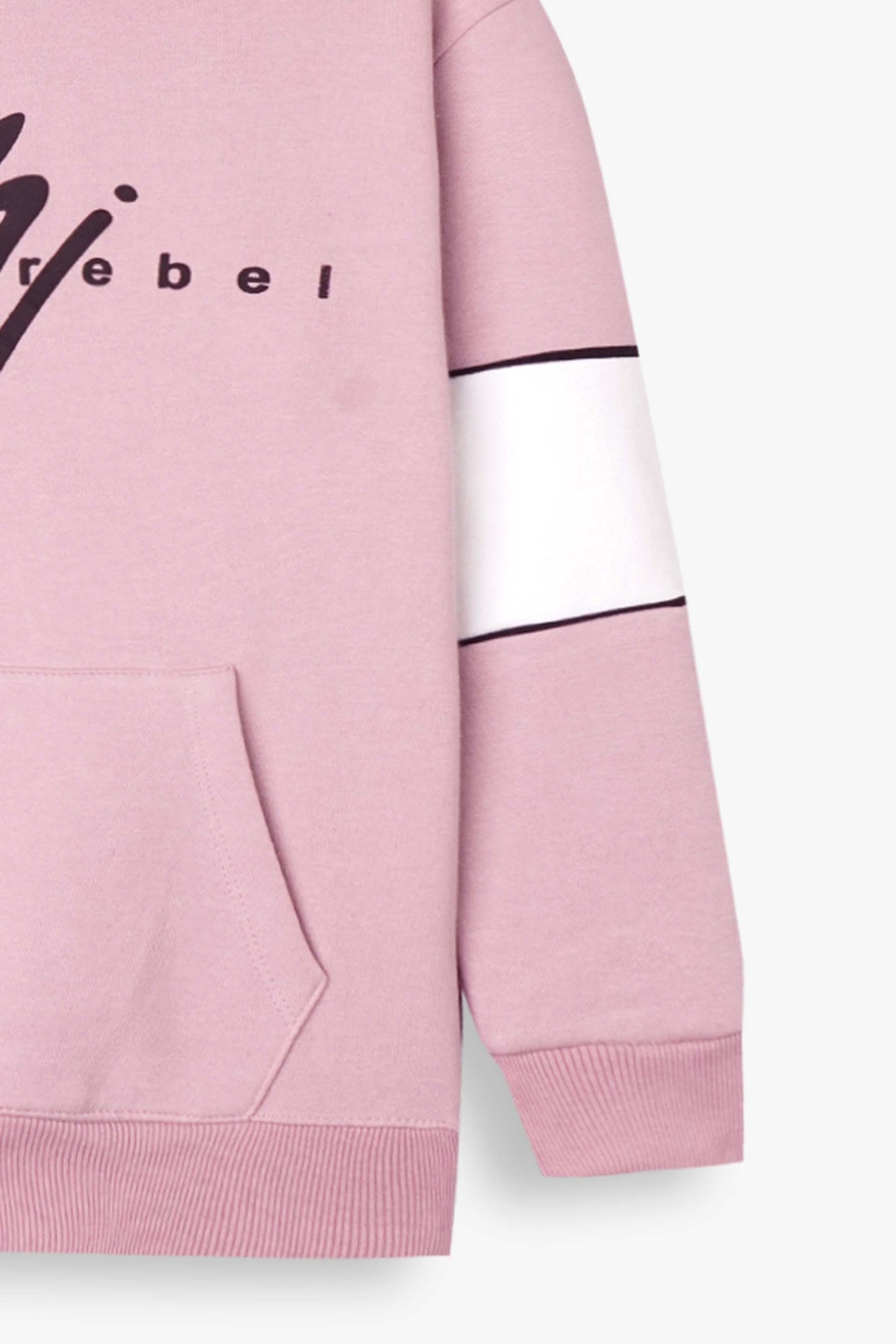 Premium Quality &quot;Mini Rebel&quot; Printed Fleece Pullover Hoodie Suit For Kids
