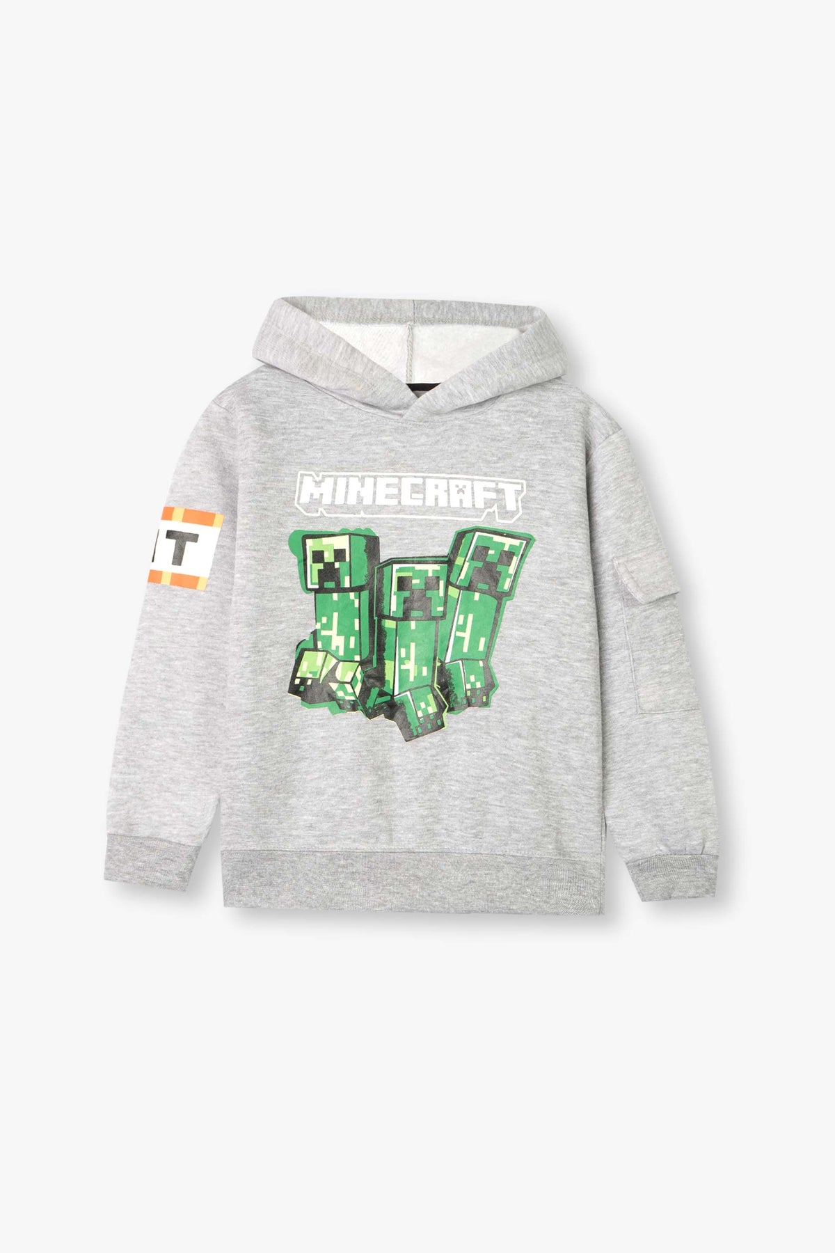 Premium Quality &quot;Minecraft&quot; Printed Grey Hoodie Suit For Boys