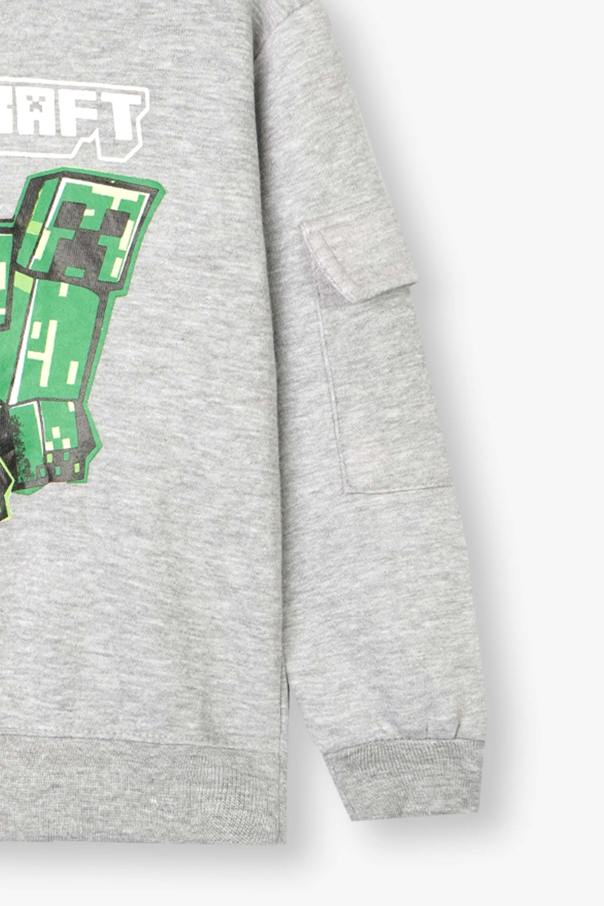 Premium Quality &quot;Minecraft&quot; Printed Grey Hoodie Suit For Boys