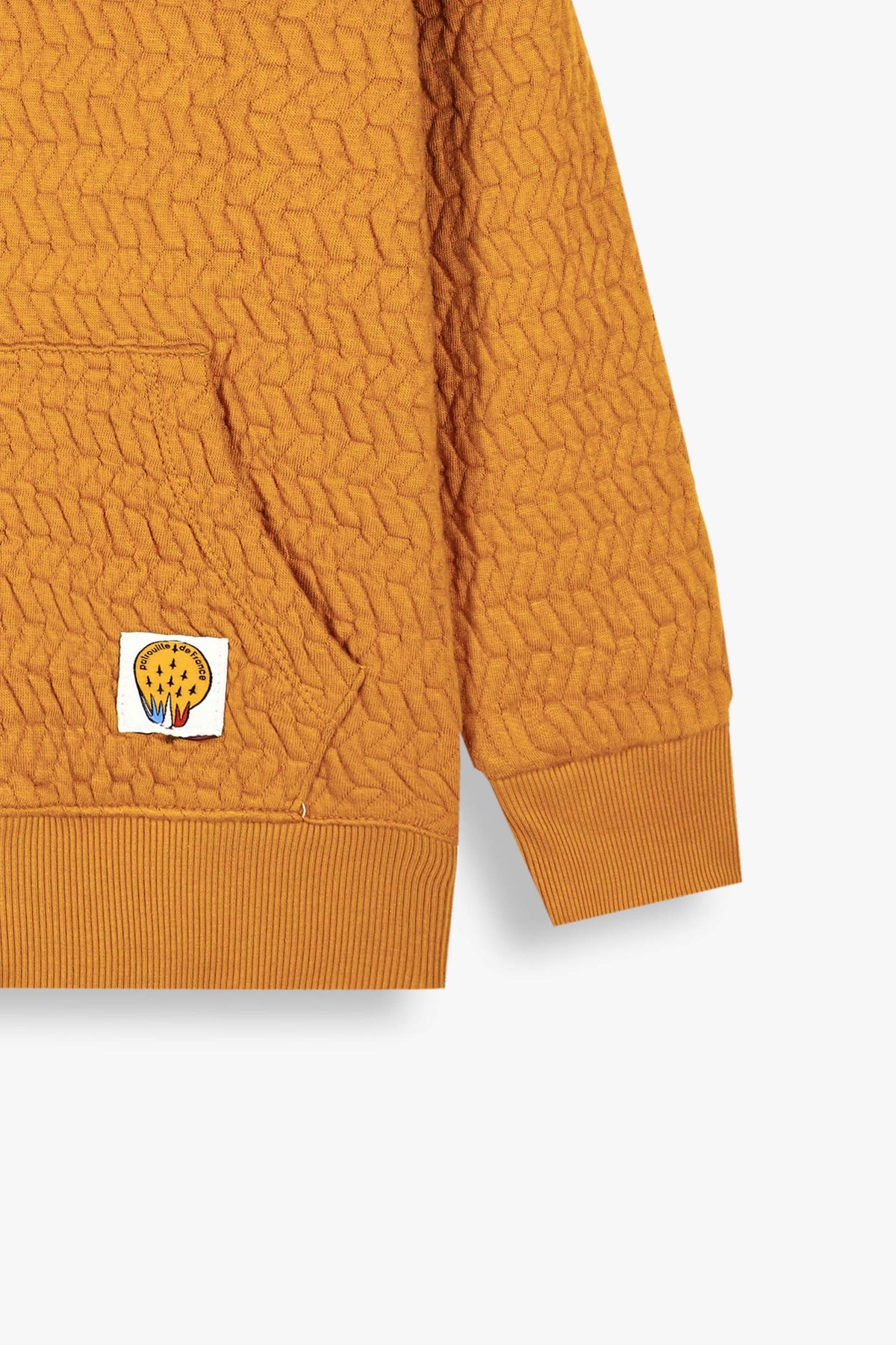 Premium Quality Quilted Jacquard  Mustard Tracksuit For Kids