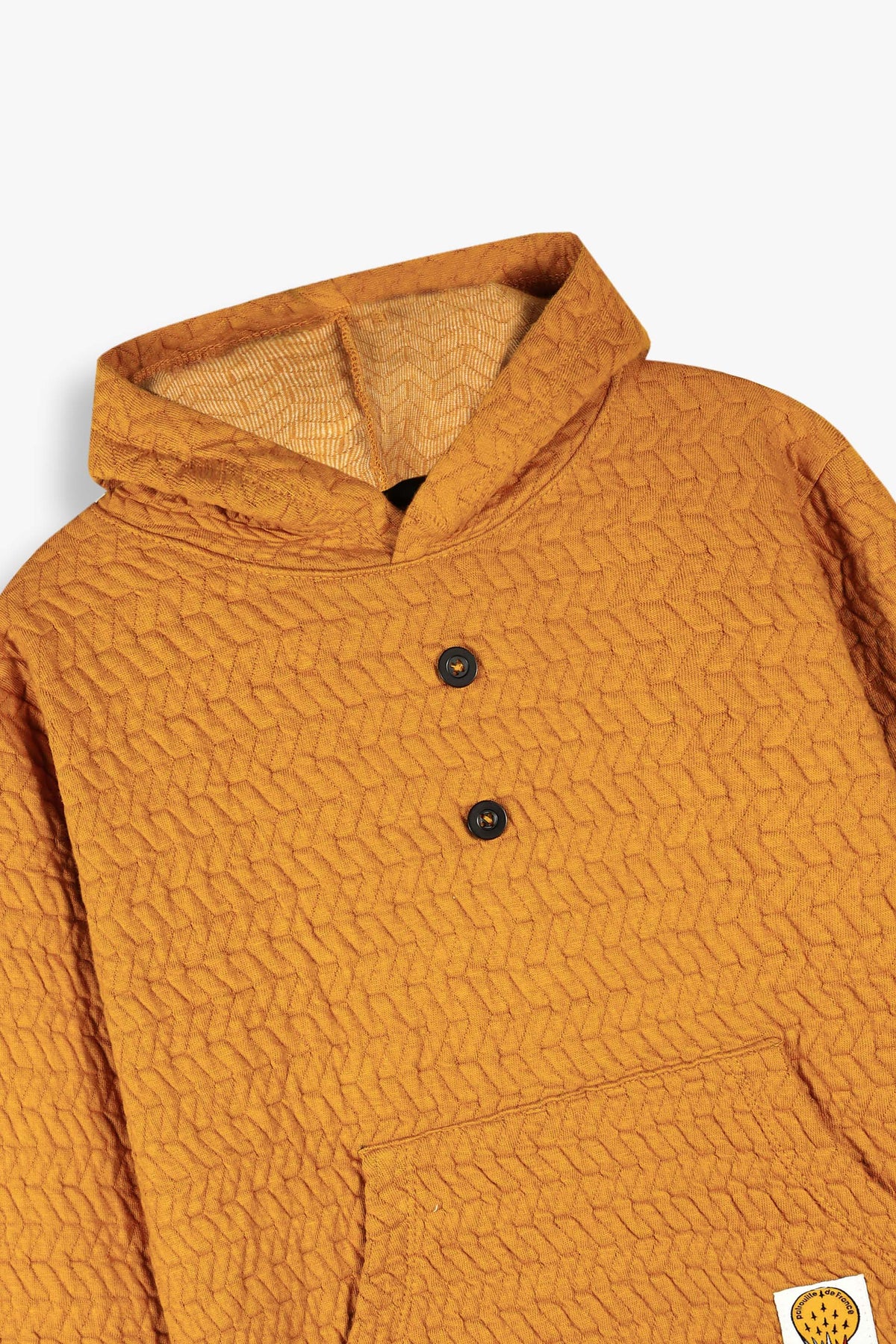 Premium Quality Quilted Jacquard  Mustard Tracksuit For Kids