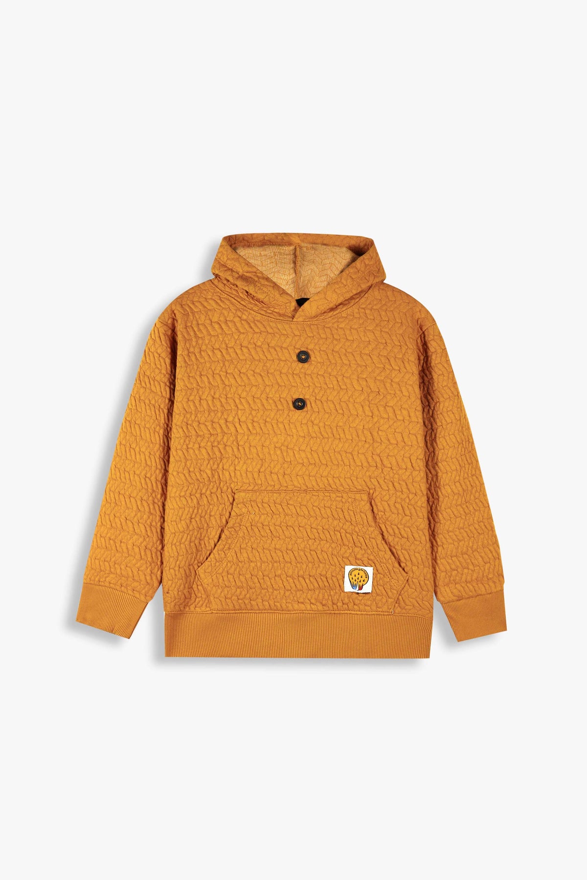 Premium Quality Quilted Jacquard  Mustard Tracksuit For Kids