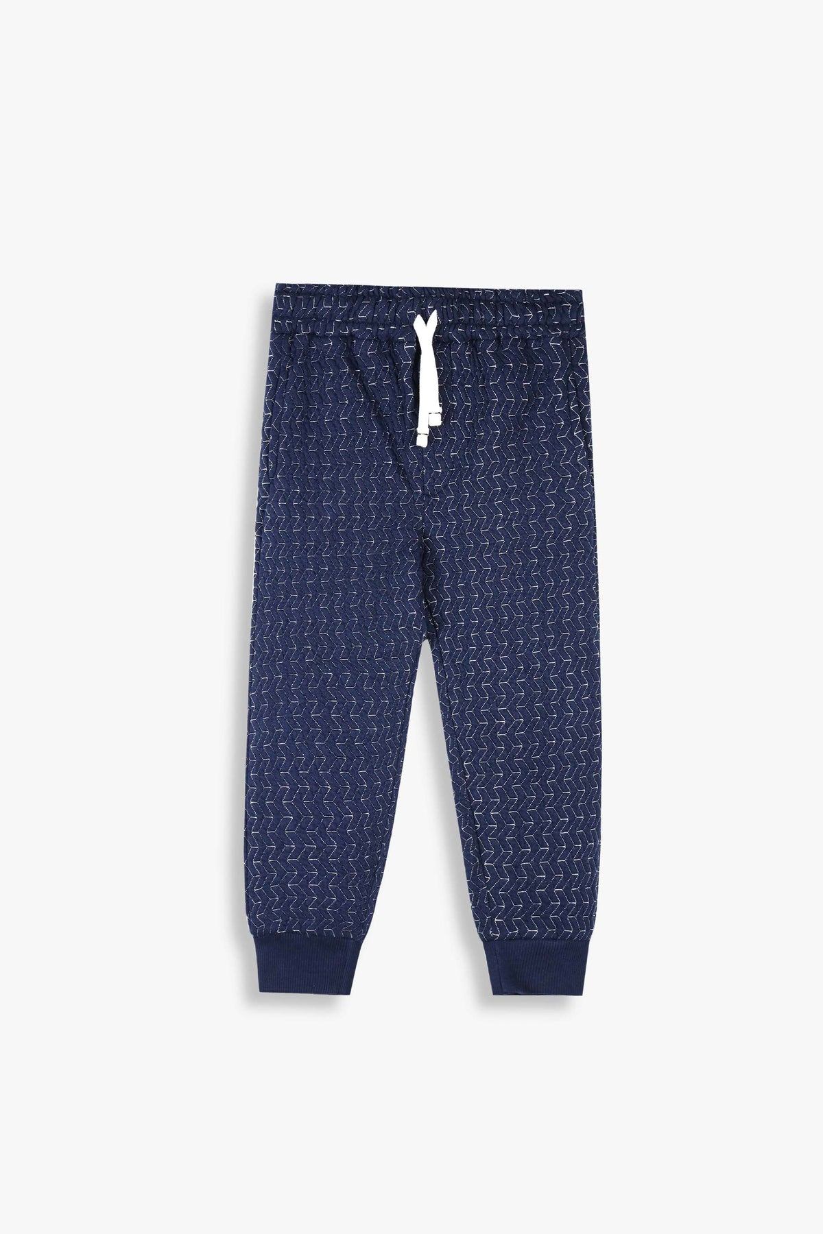 Premium Quality Quilted Jacquard Navy Tracksuit For Kids .