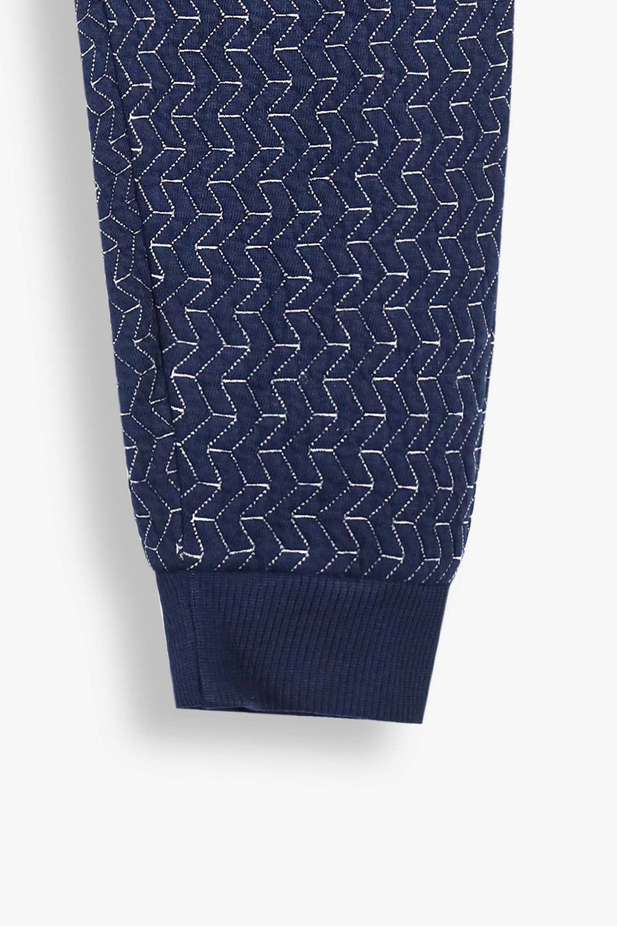Premium Quality Quilted Jacquard Navy Tracksuit For Kids .