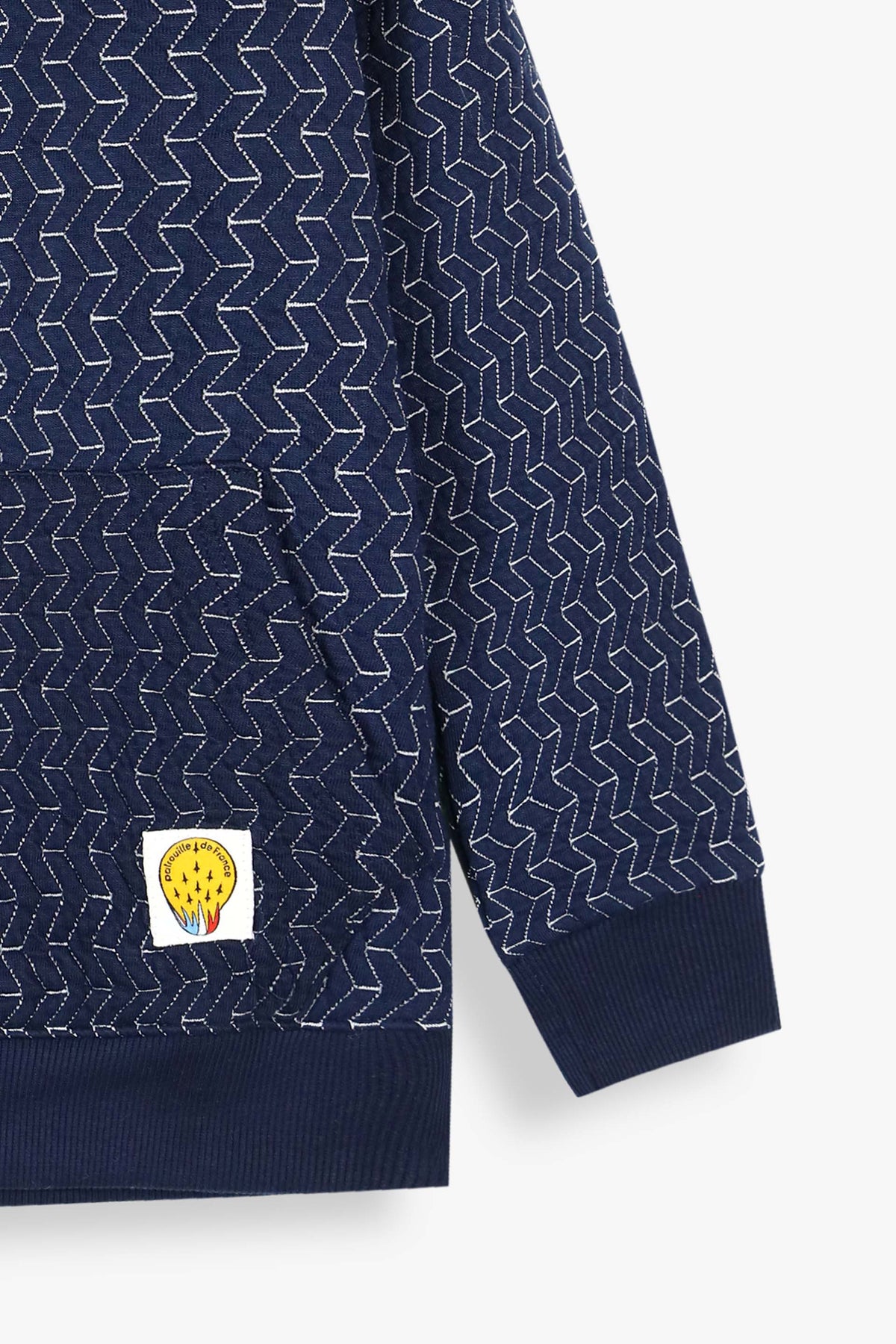 Premium Quality Quilted Jacquard Navy Tracksuit For Kids .