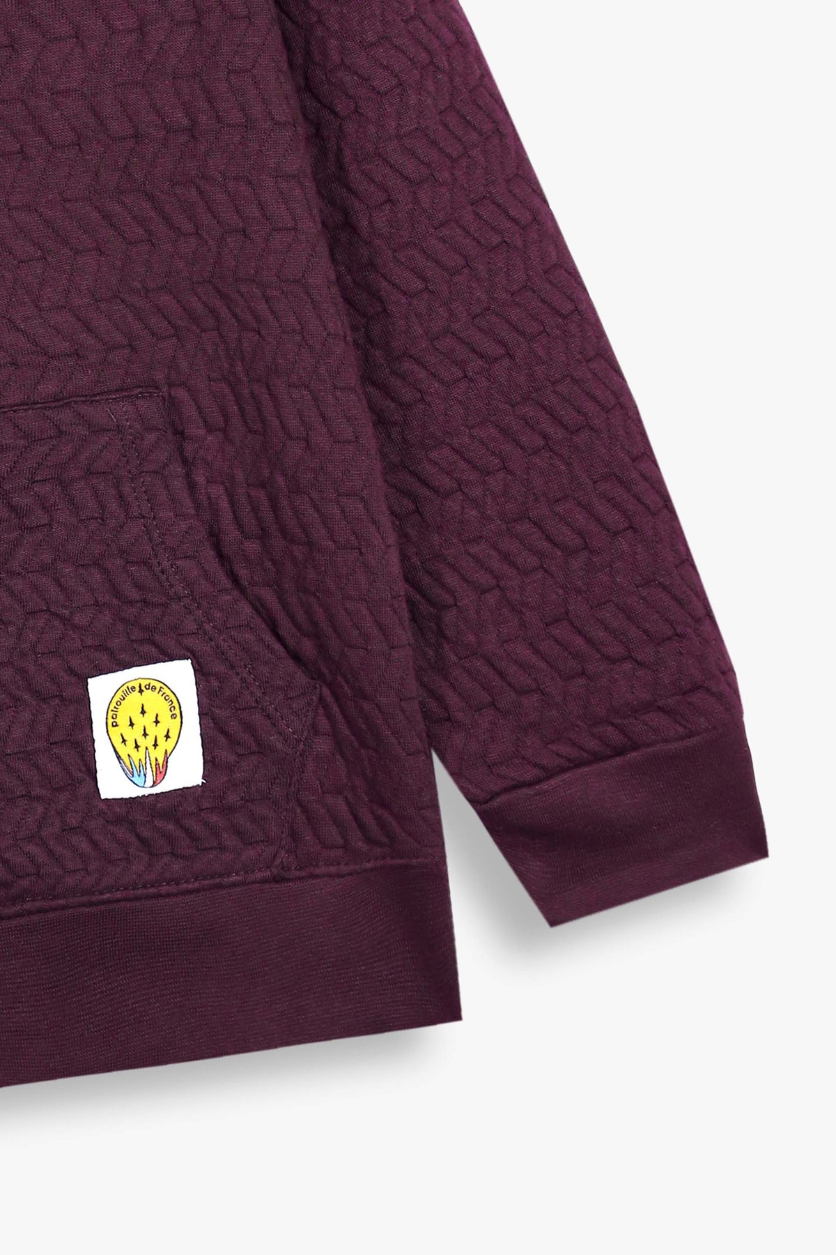 Premium Quality Quilted Jacquard Mahroon Tracksuit For Kids.