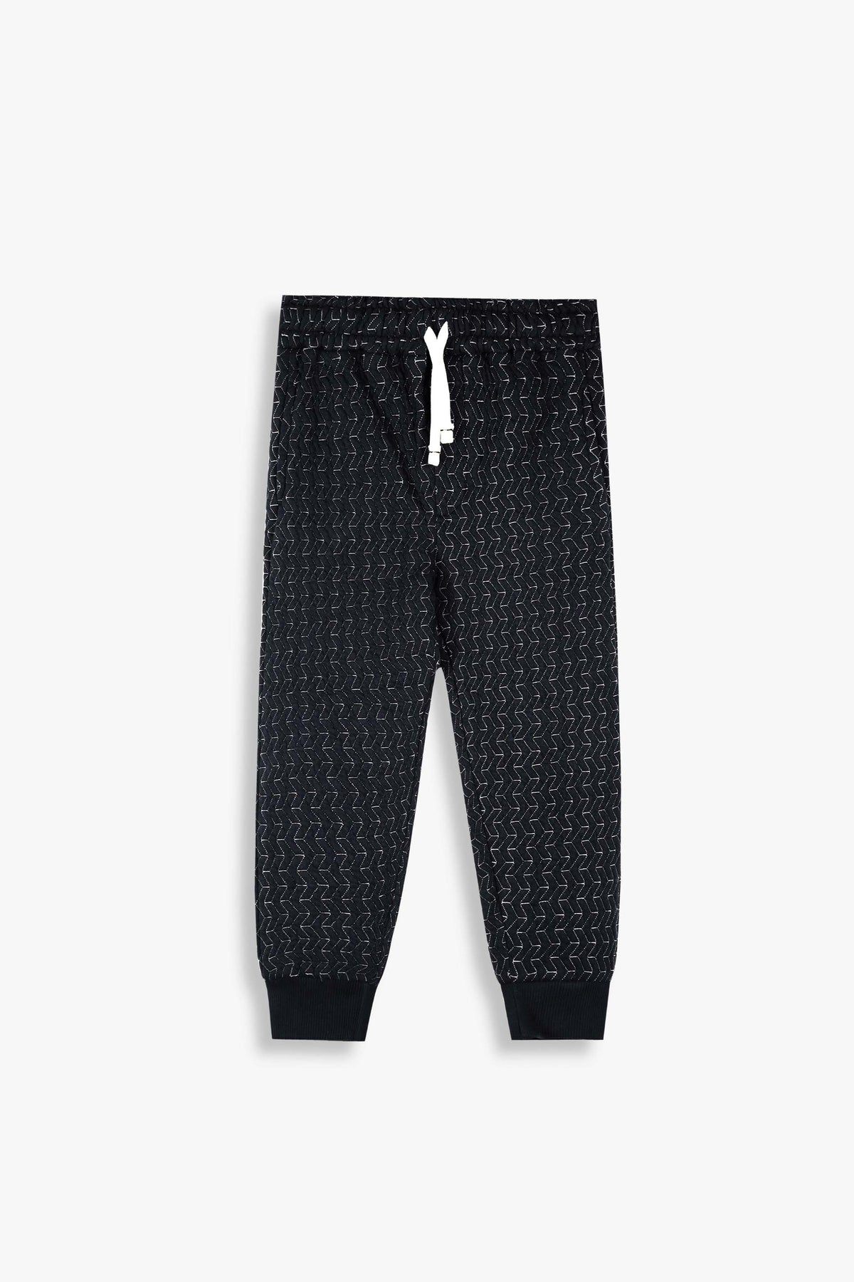 Premium Quality Quilted Jacquard Black Tracksuit For Kids .