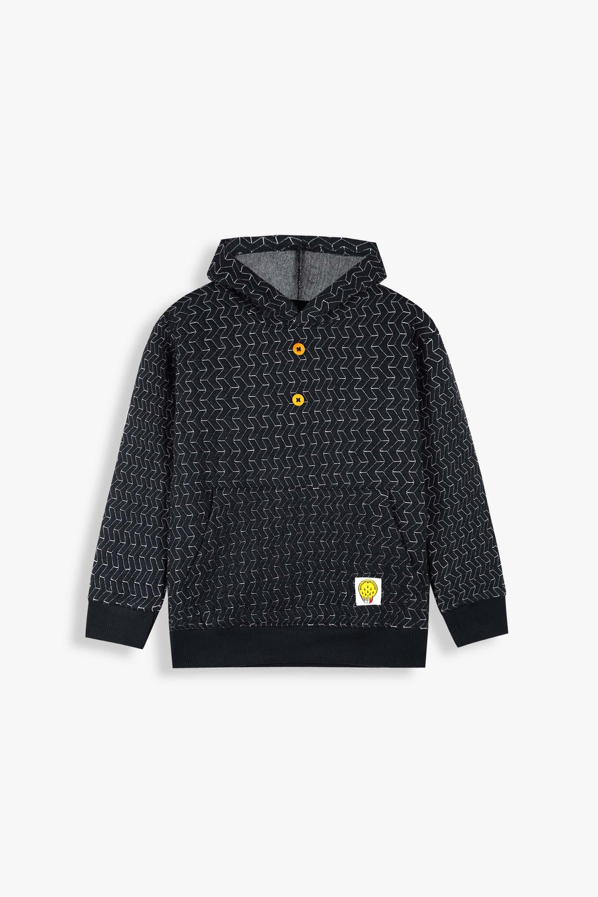 Premium Quality Quilted Jacquard Black Tracksuit For Kids .