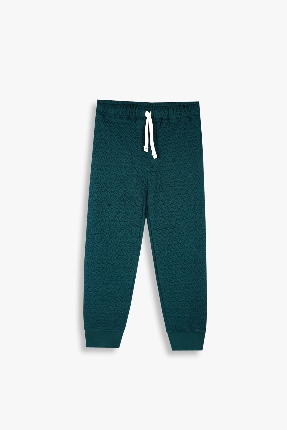 Premium Quality Quilted Jacquard  Teal Tracksuit For Kids