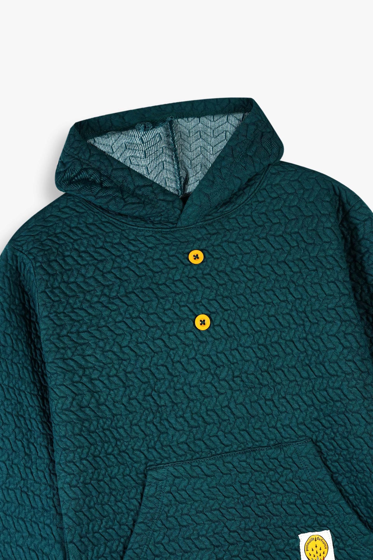 Premium Quality Quilted Jacquard  Teal Tracksuit For Kids