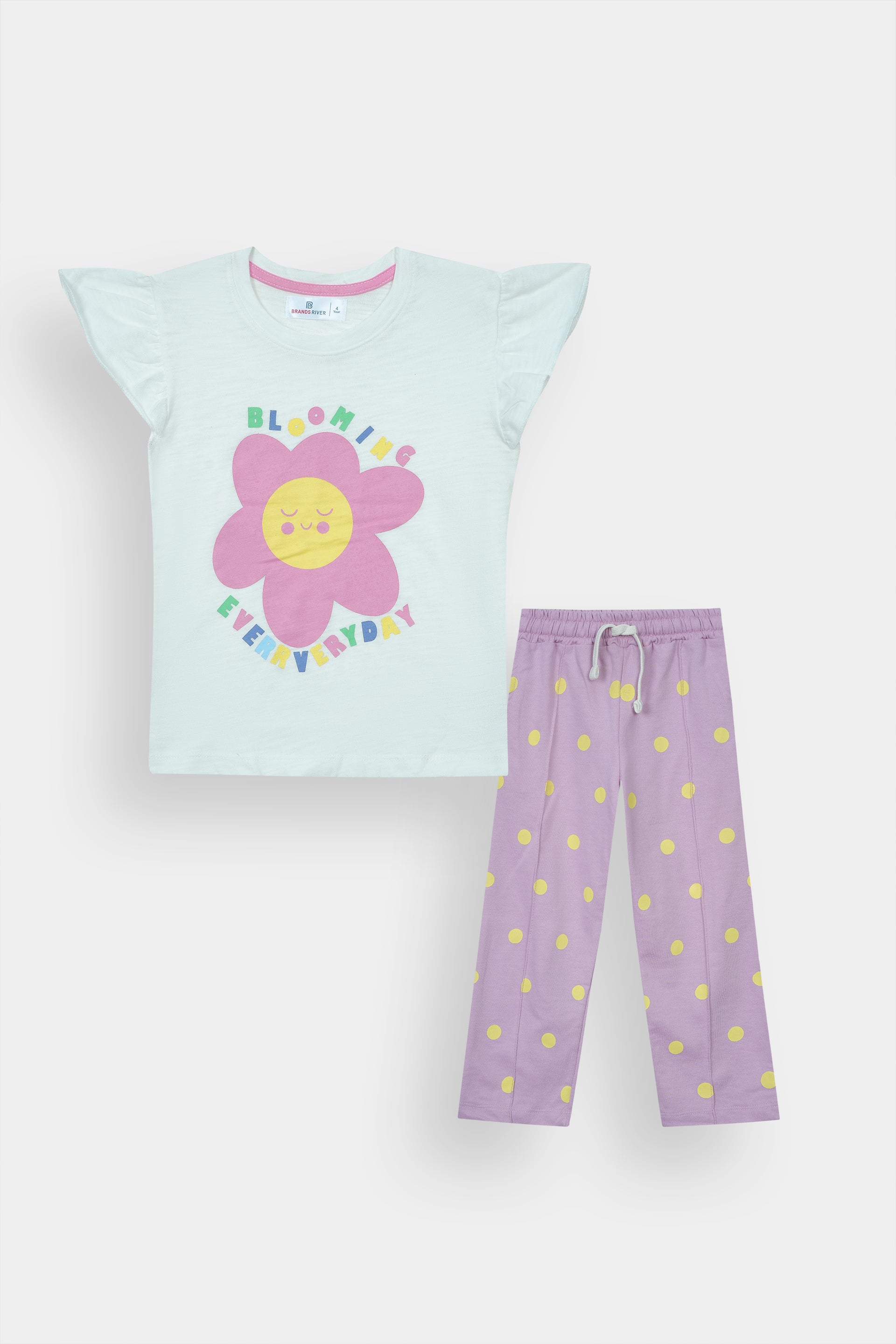 Girls Premium Quality "Flowers" Printed Summer Suit