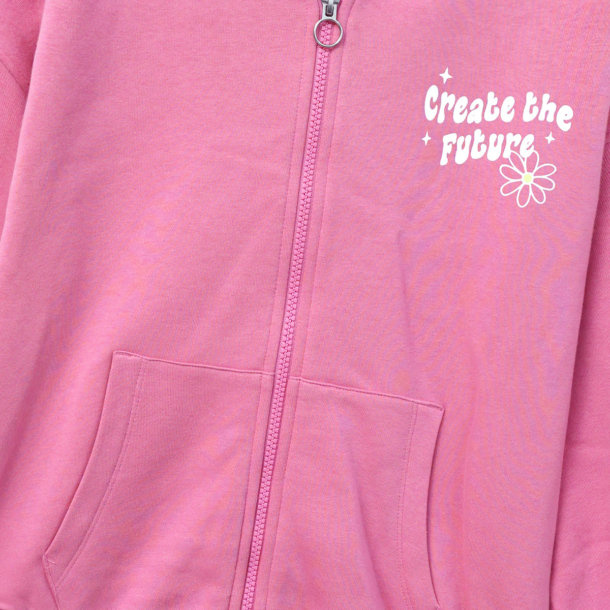 Premium Quality Fleece Pull-Over Printed Hoodie For Girls (R)