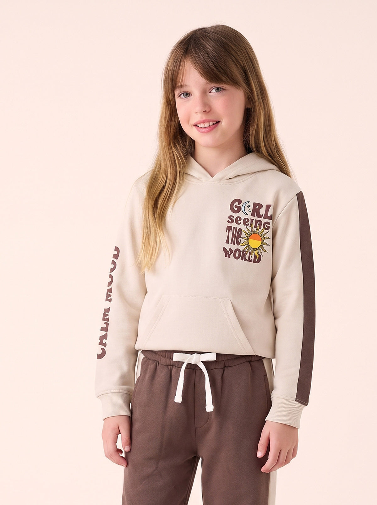 Premium Quality "Calm Mood" Printed Hoodie Suit for Kids