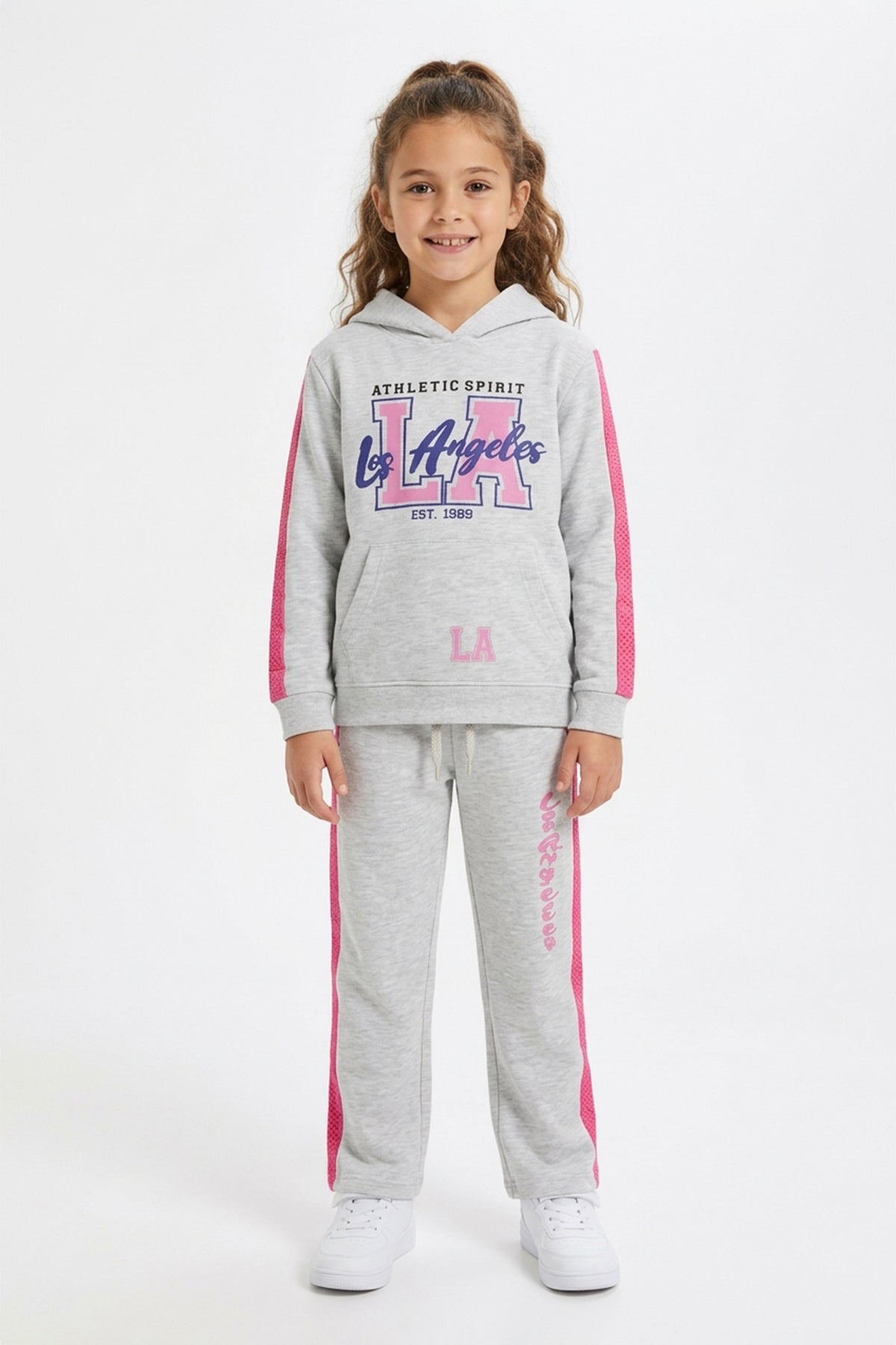 Premium Quality "Los Angeles" Printed fleece Hoodie Suit for Kids