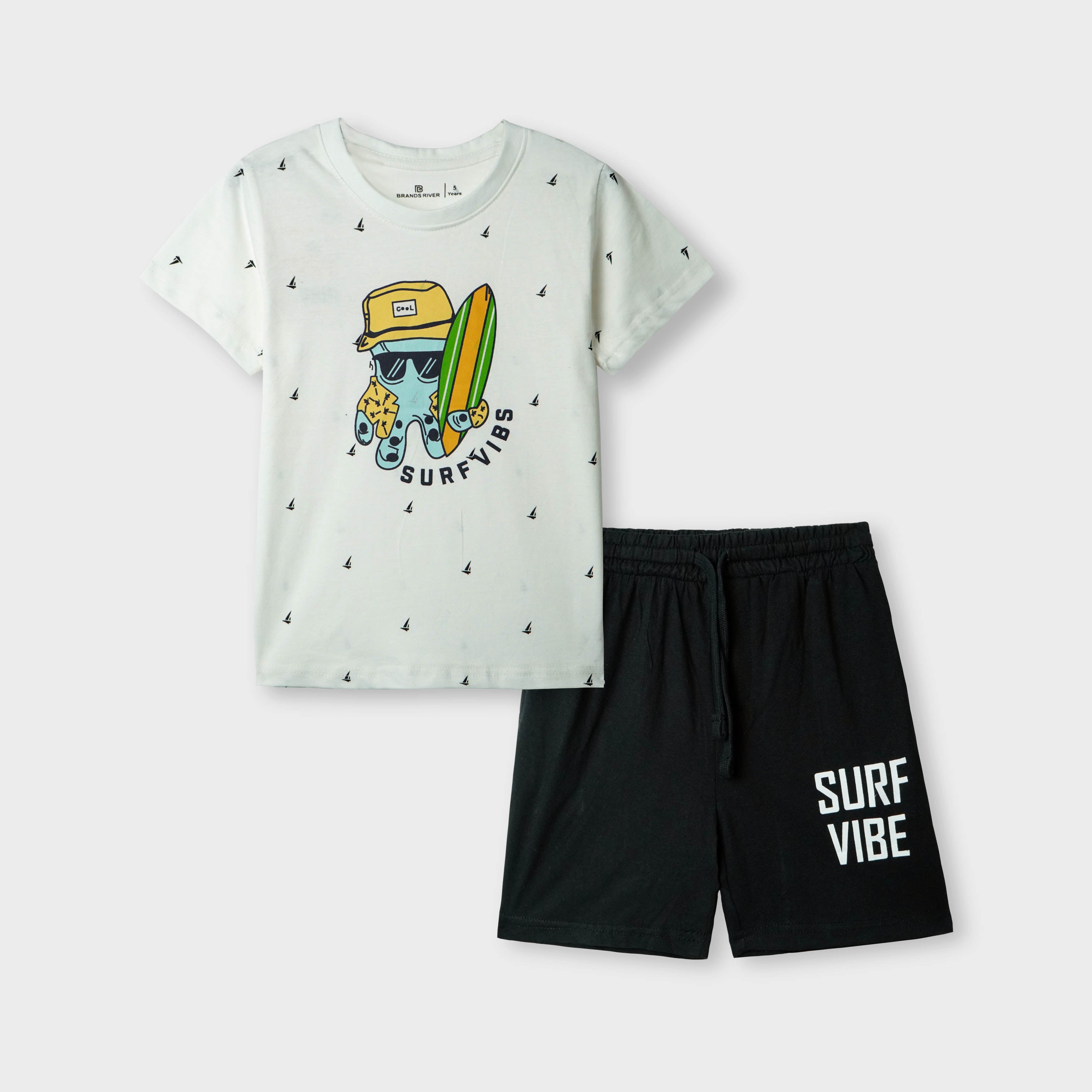 Boys Premium Quality "Surfer" printed Summersuit
