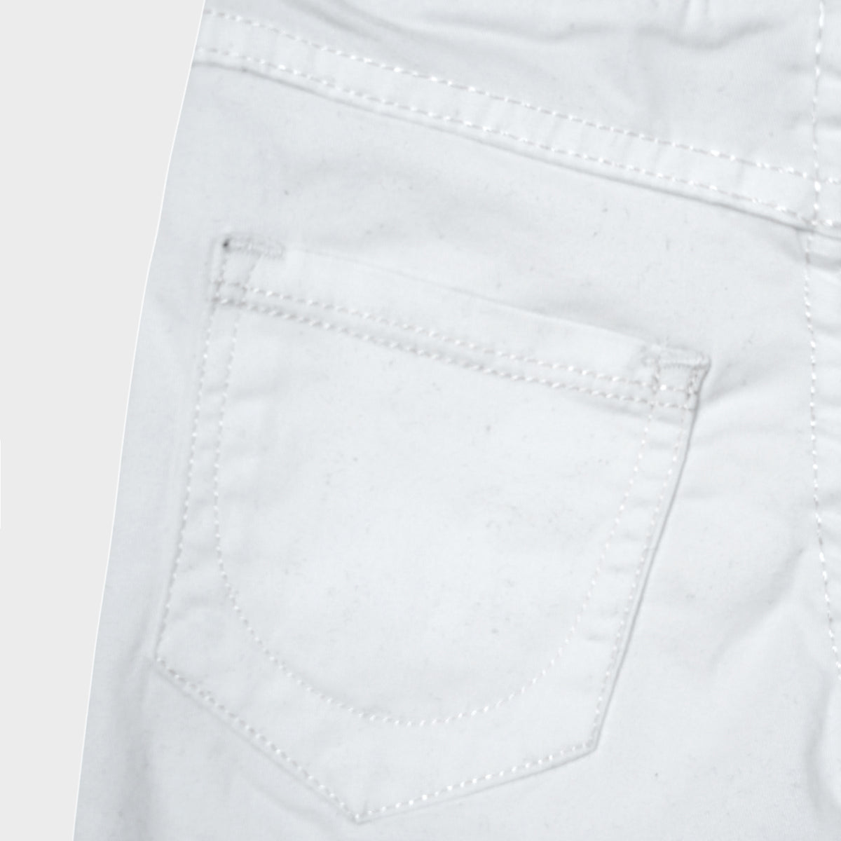 Boys Premium Quality Adjustable Stretch White Jeans