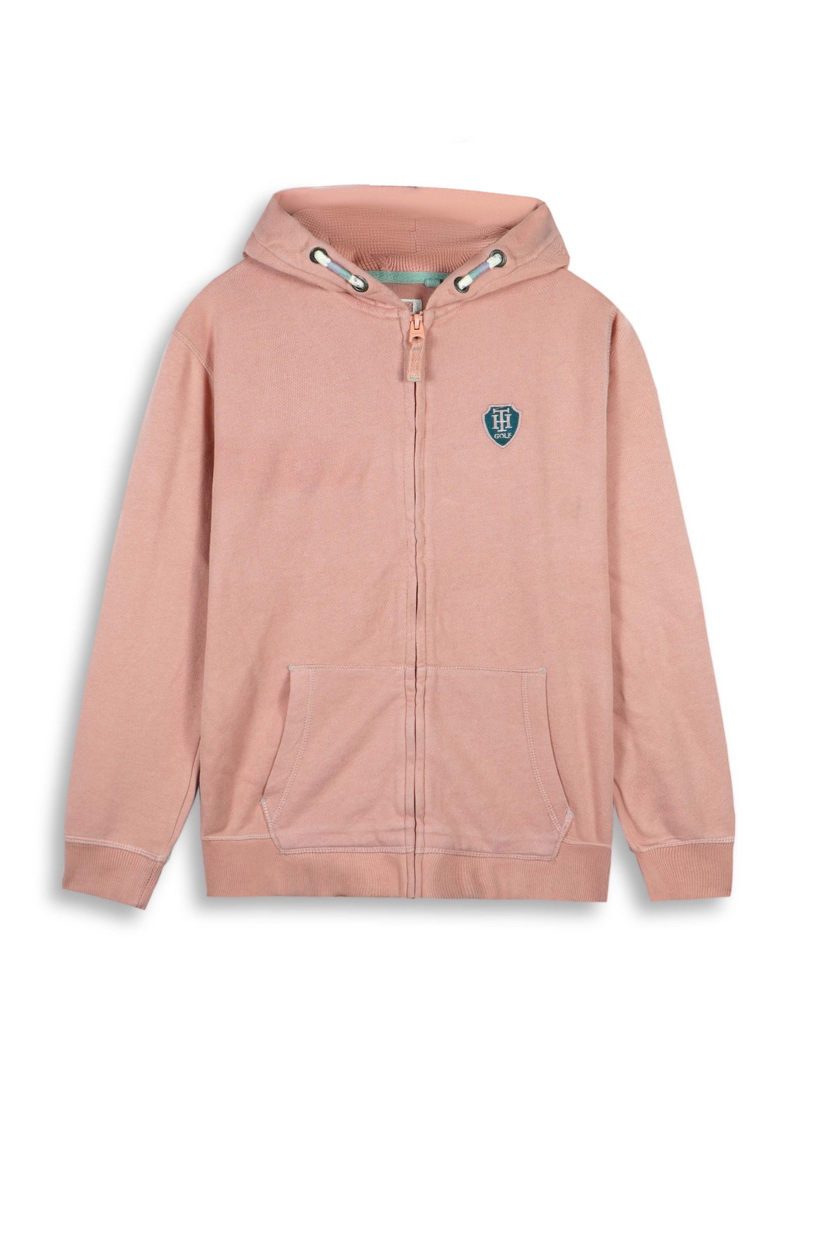 Girls Soft Cotton &quot; Chill Vibes&quot; Embroidered brushed Terry  Zipper Hoodie