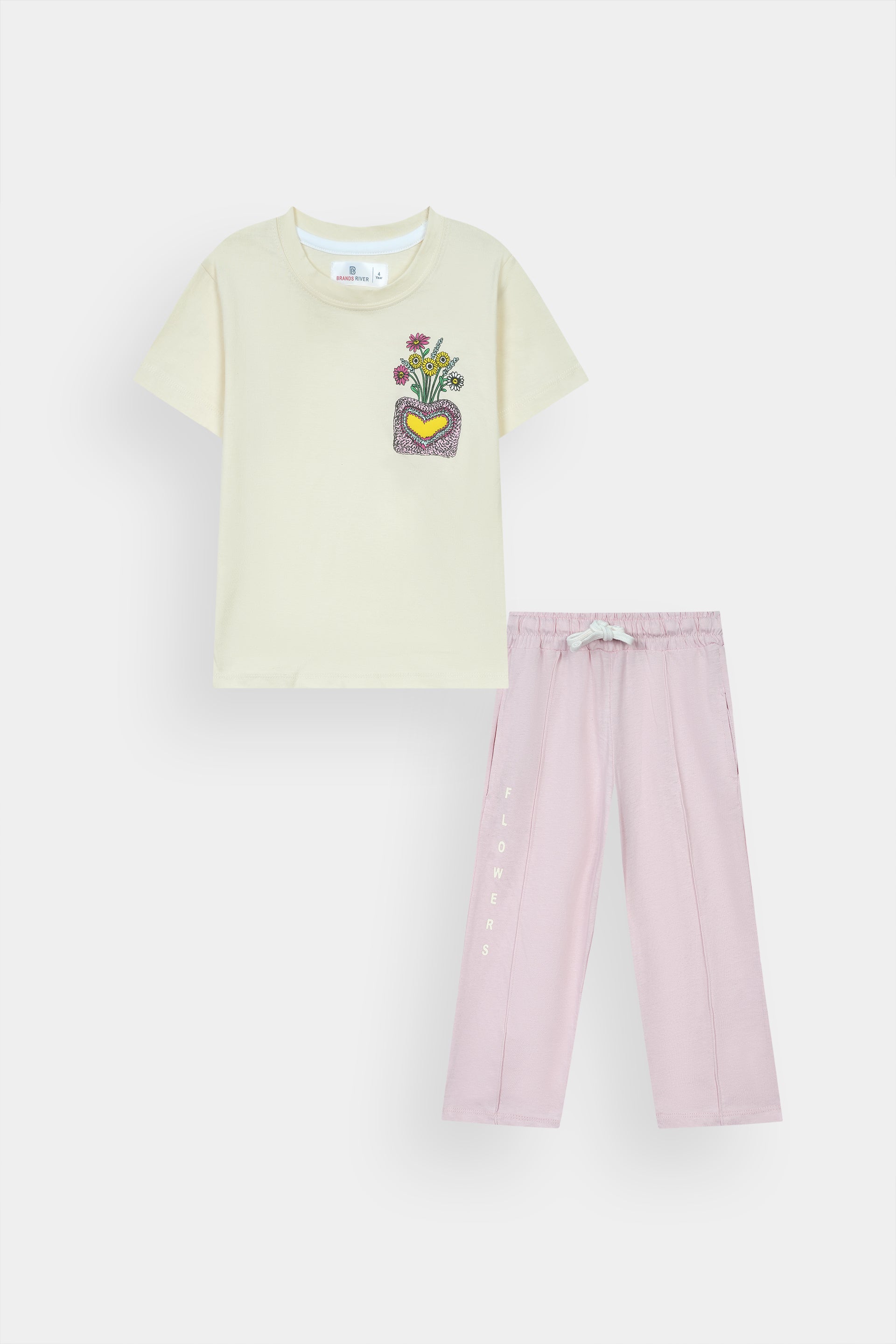 Girls Premium Quality "Flowers" Printed Summer Suit