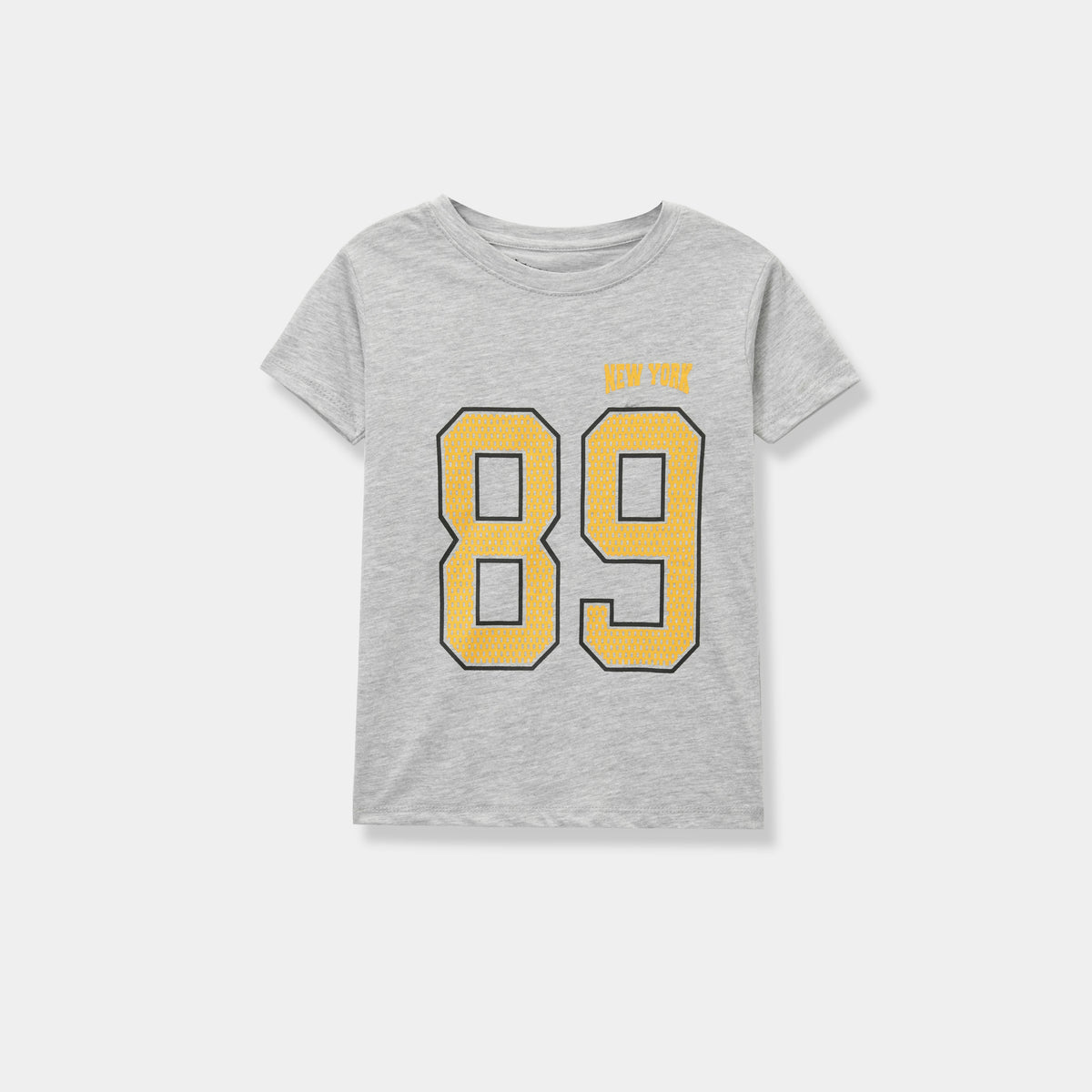 Grey &quot;89&quot; Baseball T-shirt For Boys