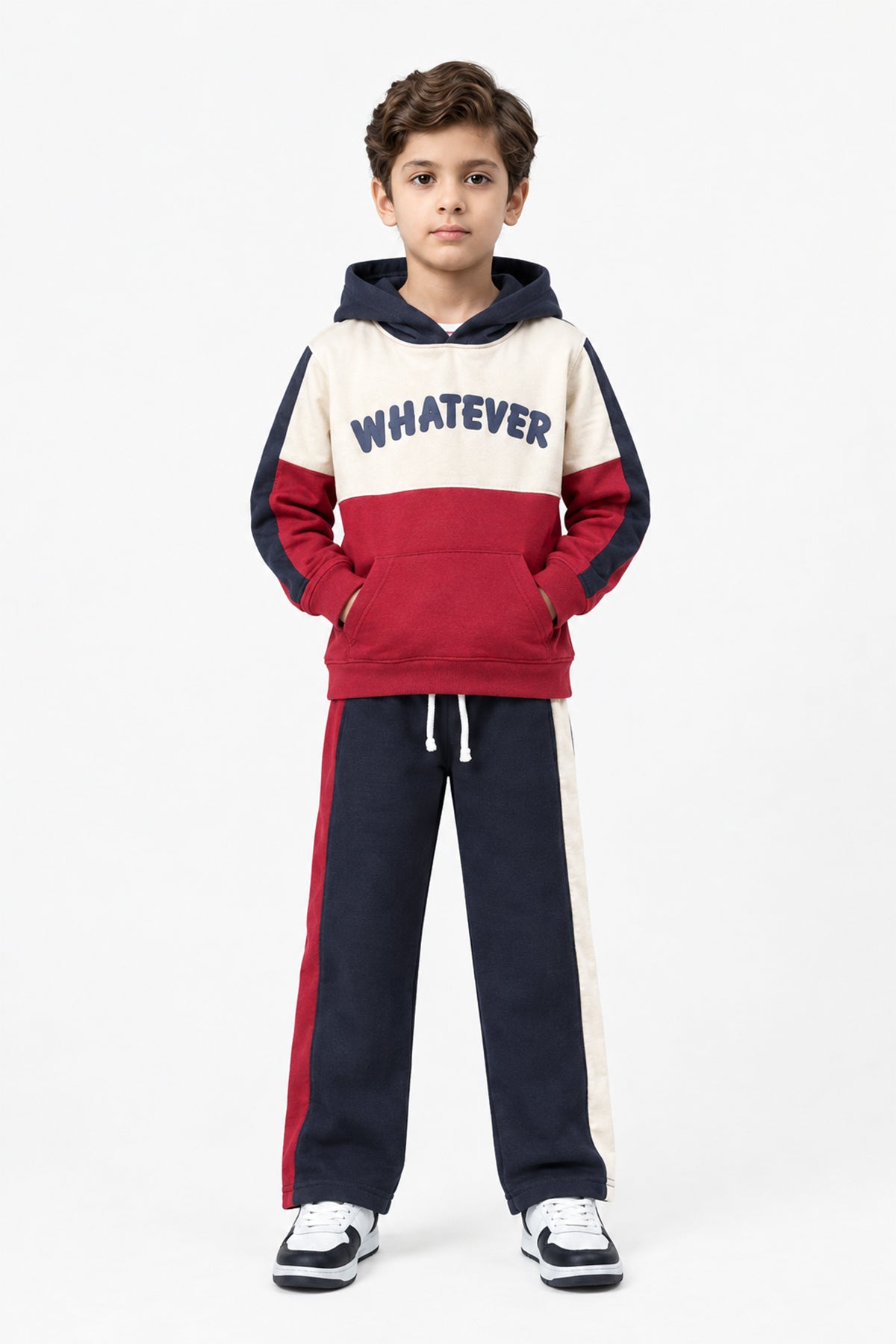 Premium Quality "Whatever" Printed fleece Hoodie Suit for Kids