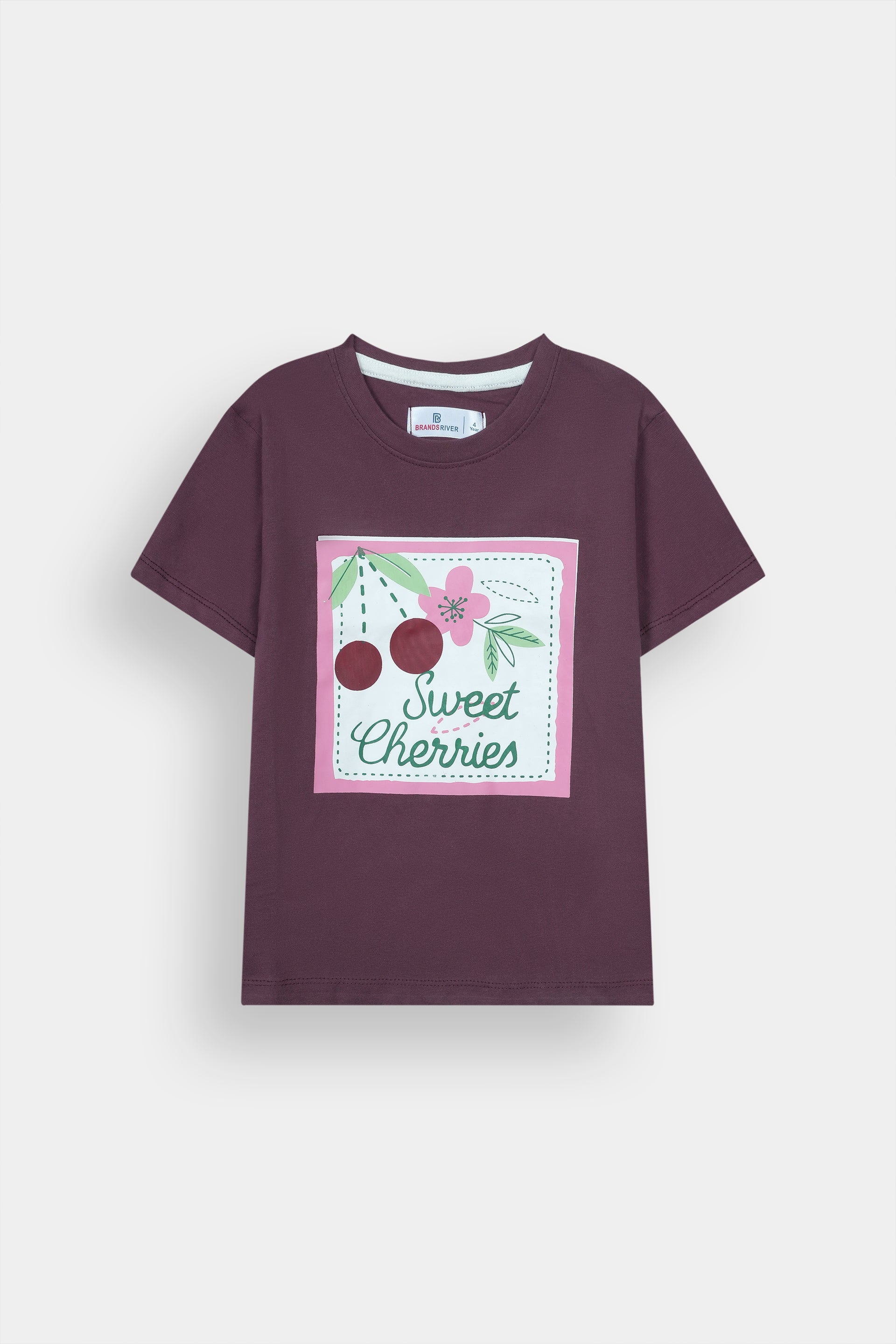 Girls Premium Quality "Sweet Cherries" Printed Summer Suit