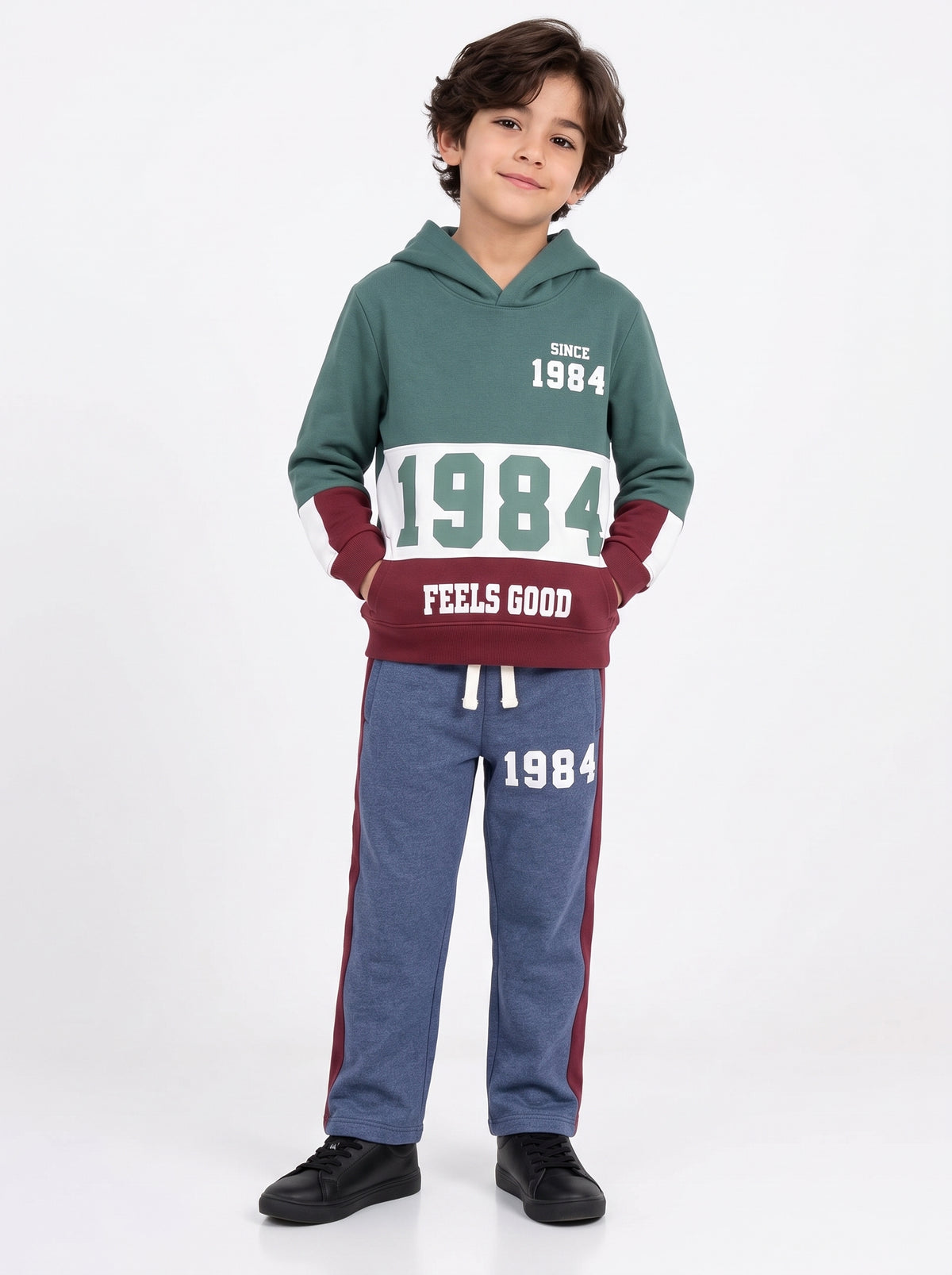 Premium Quality "Feels Good" Printed fleece Hoodie Suit for Kids