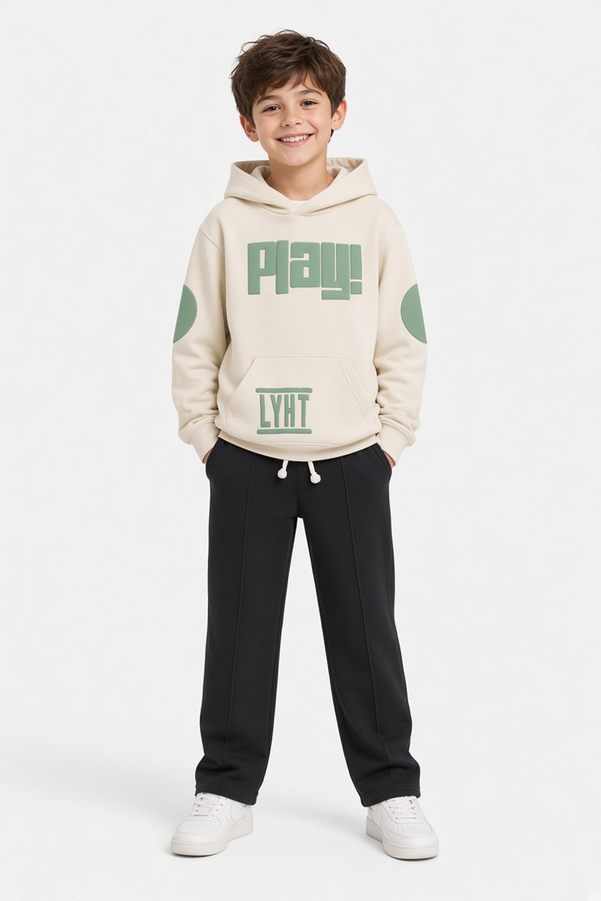 Premium Quality "Play" Printed fleece Hoodie Suit for Kids