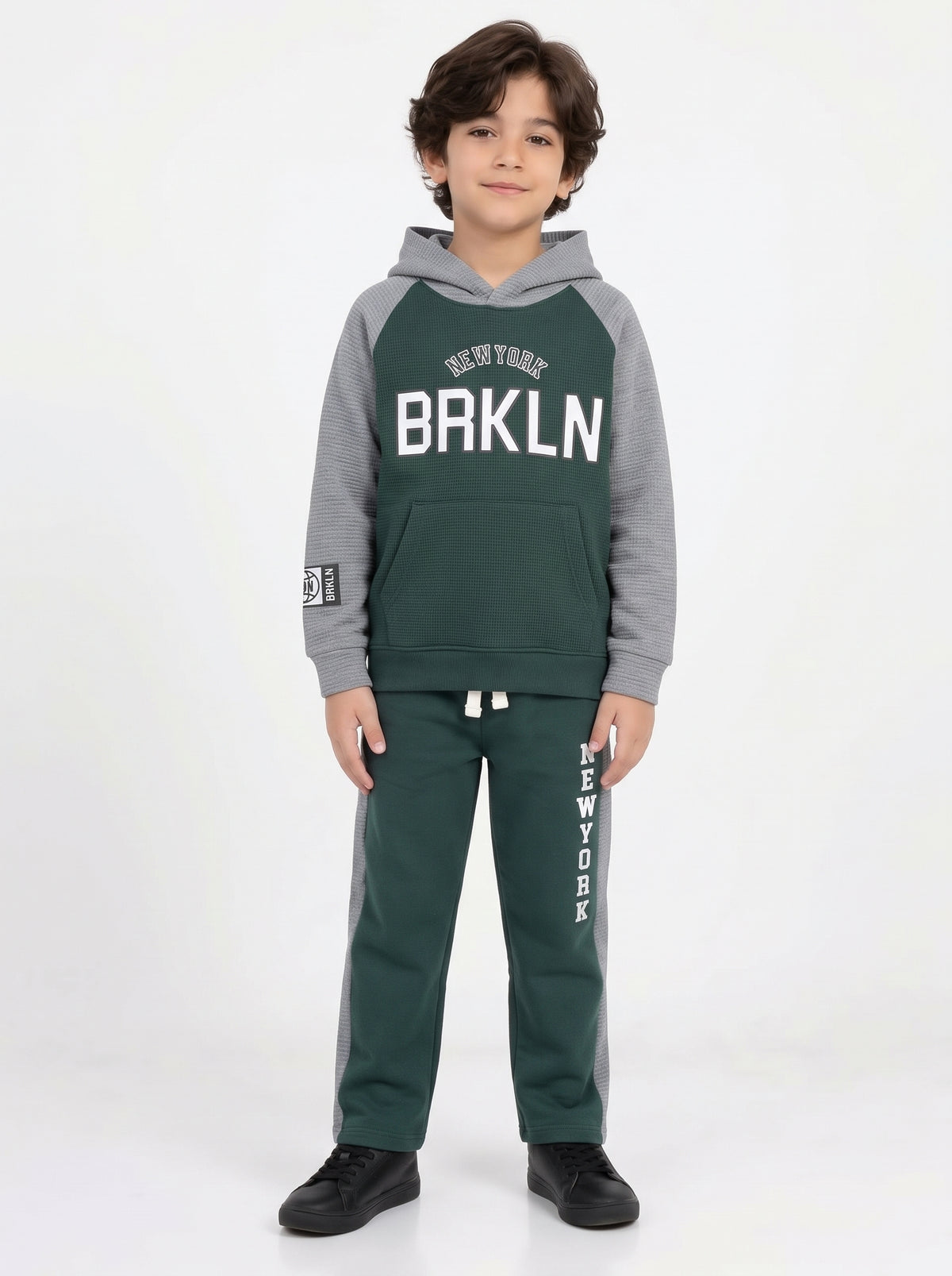 Premium Quality "Brkln" Printed fleece Hoodie Suit for Kids