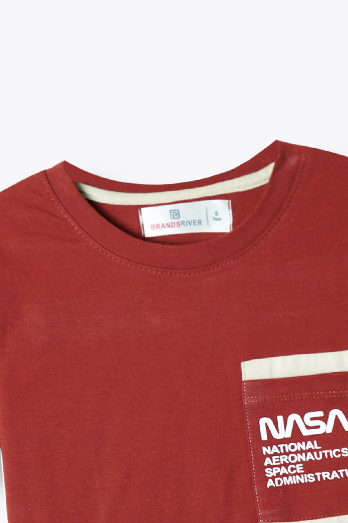 Premium Quality &quot;NASA&quot; Printed Rust Colour Boys Summer Suit