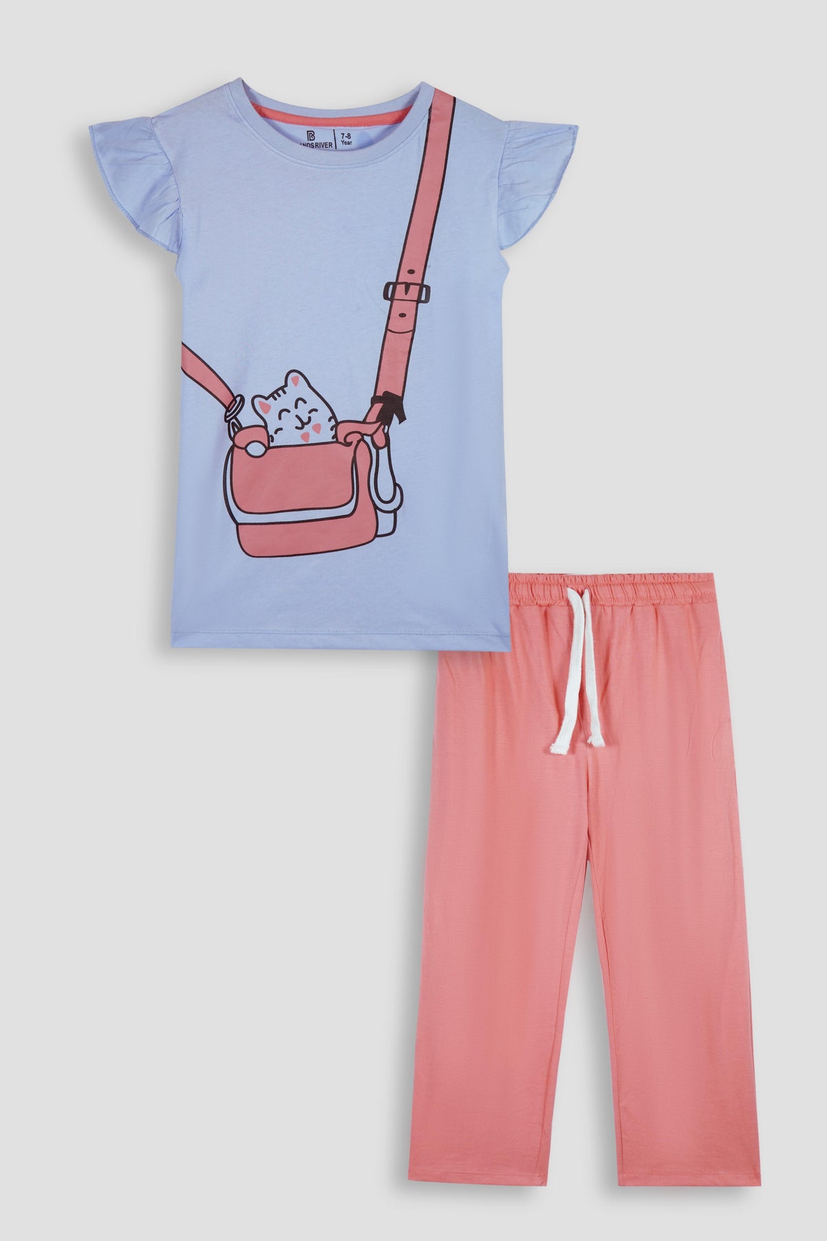 Premium Quality &quot;Kitty&quot; Printed Girls Summer Suit