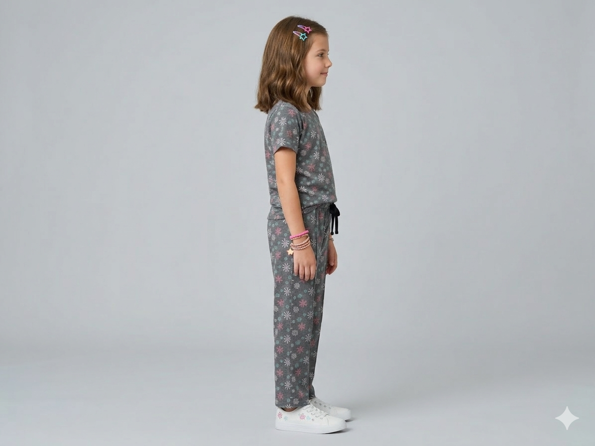 Girls Premium Quality All-Over Printed Summer Suit