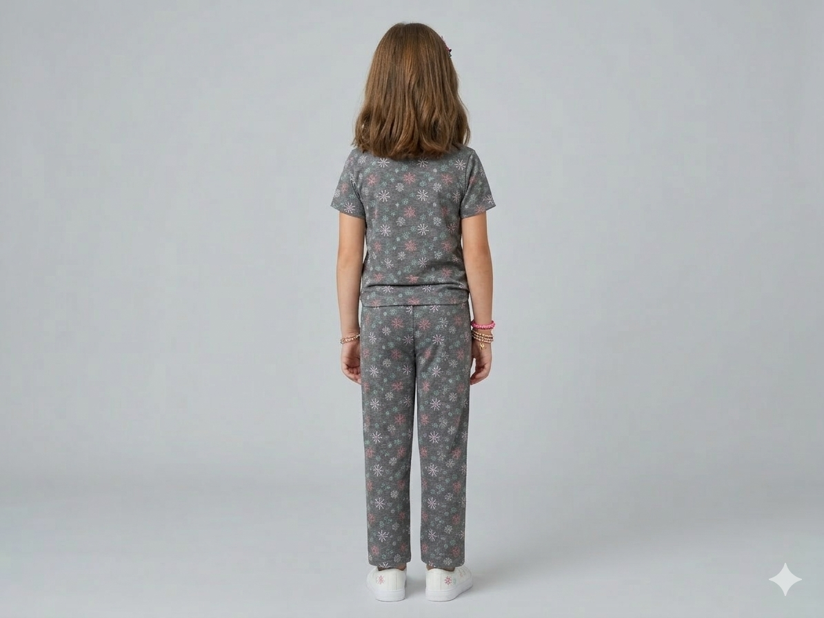 Girls Premium Quality All-Over Printed Summer Suit