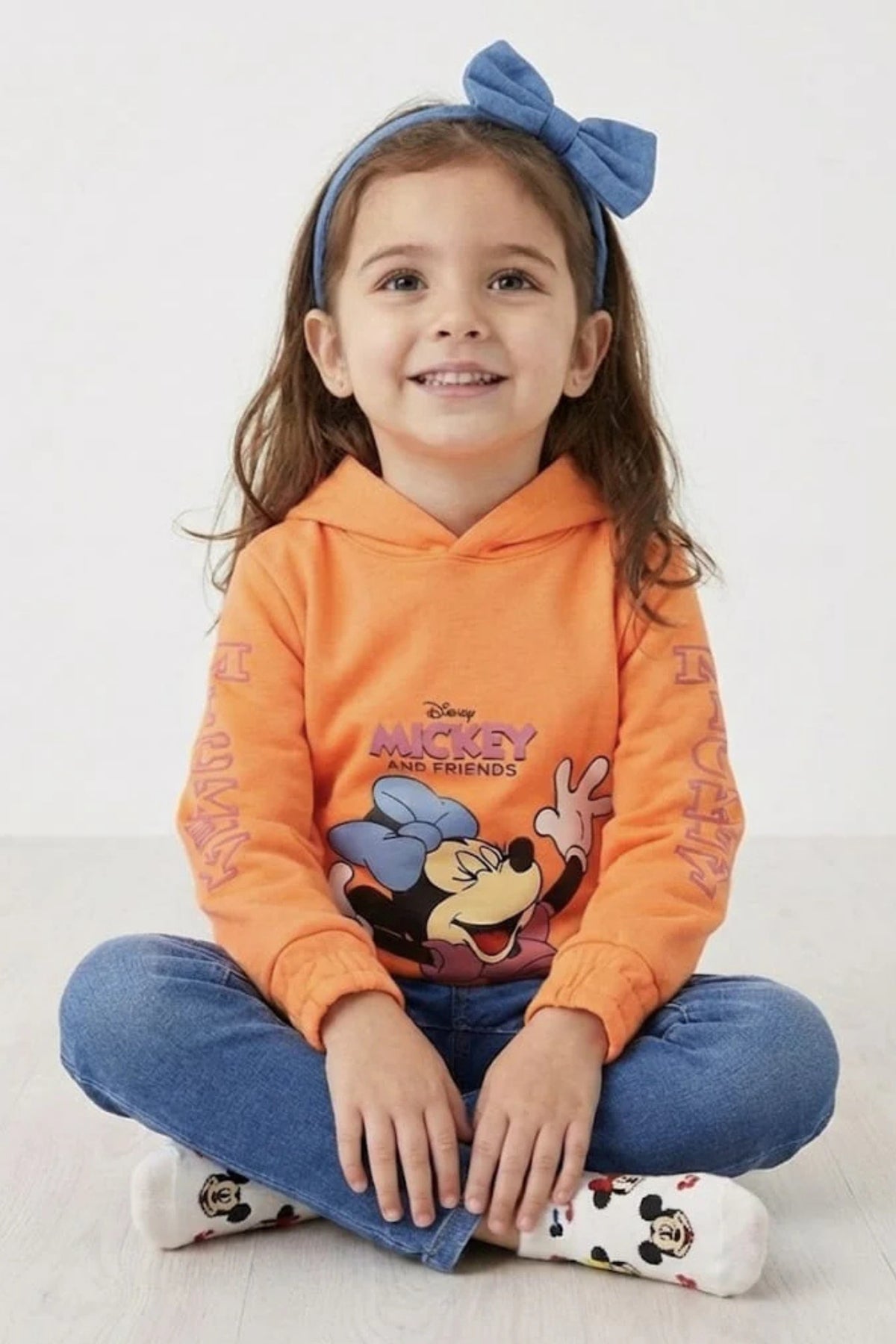 Premium Quality "Mickey" Printed Fleece Pull-over Hoodie  For Kids