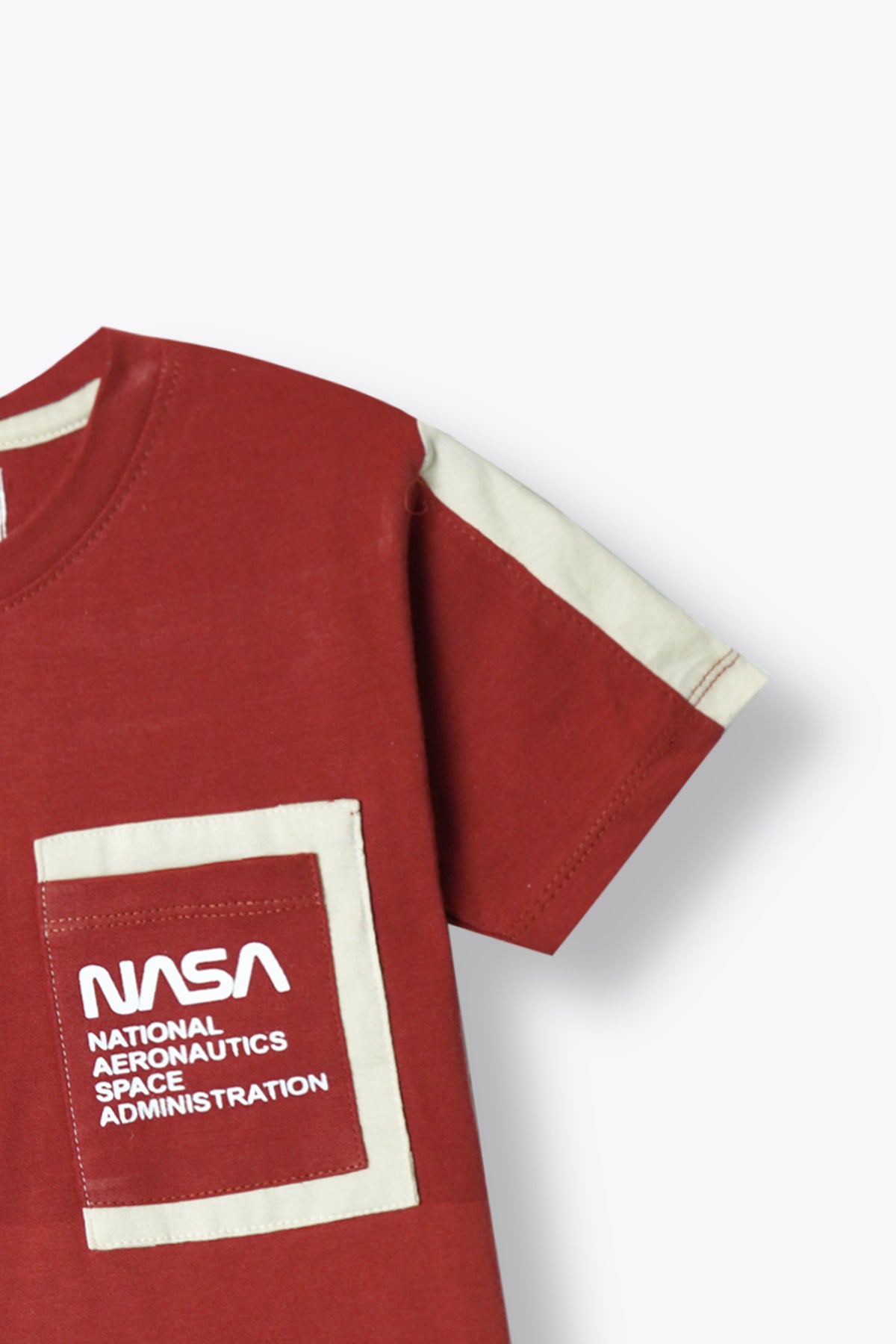 Premium Quality &quot;NASA&quot; Printed Rust Colour Boys Summer Suit