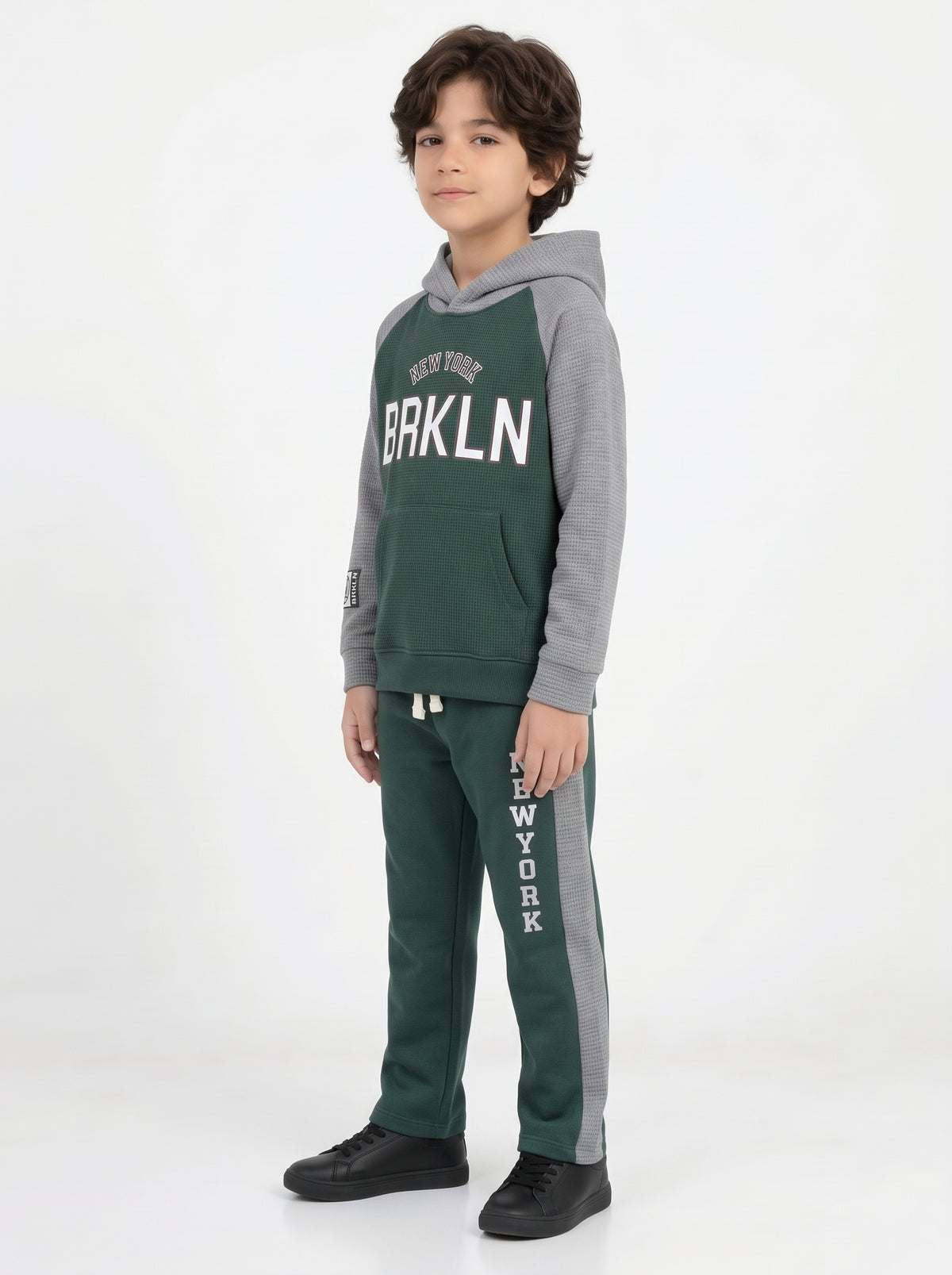 Premium Quality "Brkln" Printed fleece Hoodie Suit for Kids