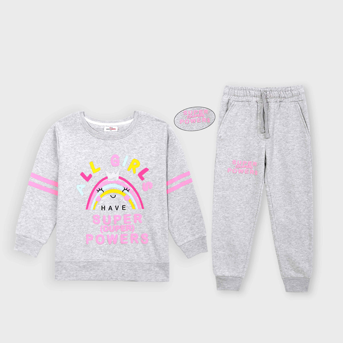 Premium Quality Printed Fleece SWEAT Suit For Girls