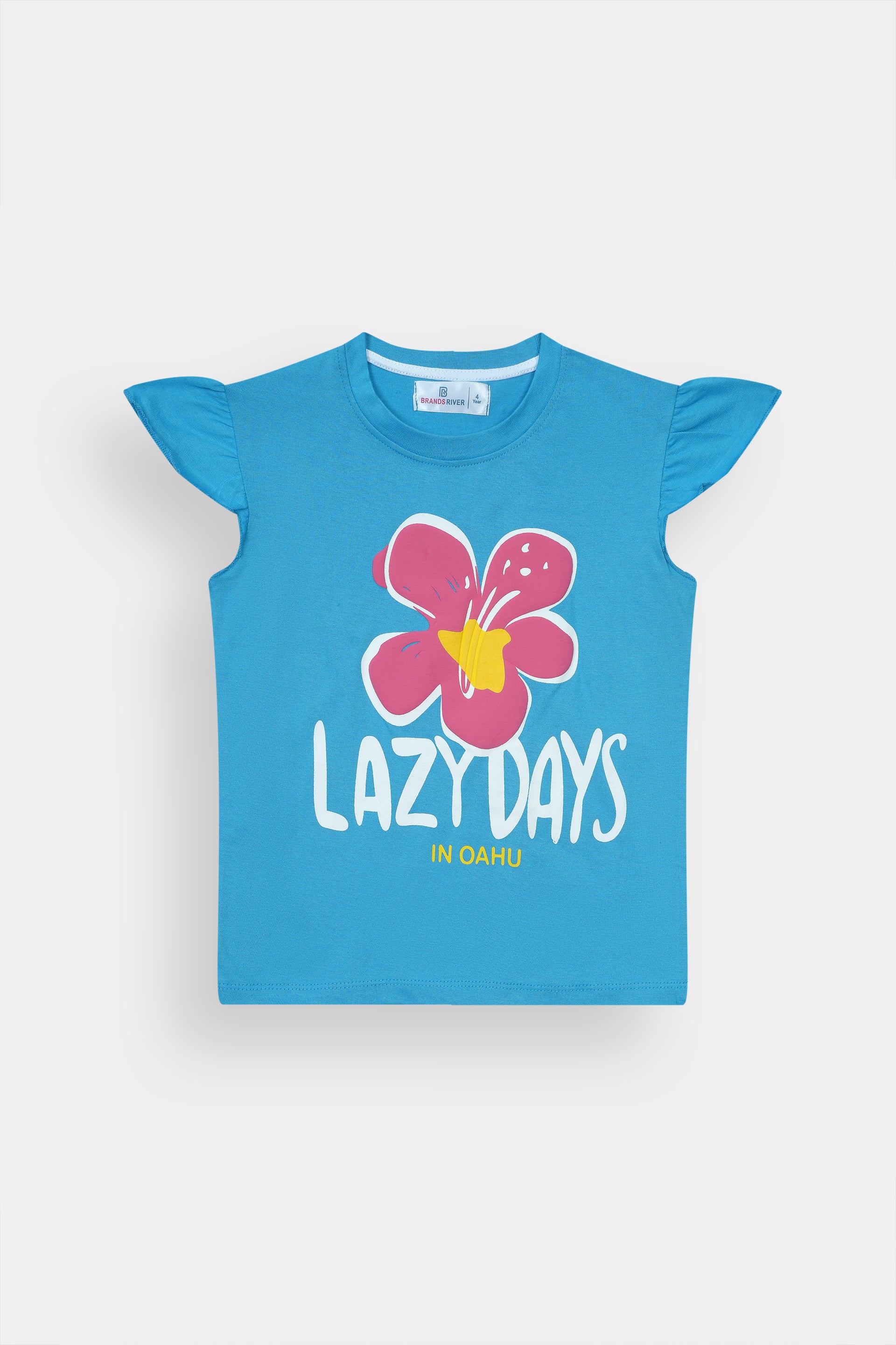 Girls Premium Quality "Lazy Days" Printed Summer Suit