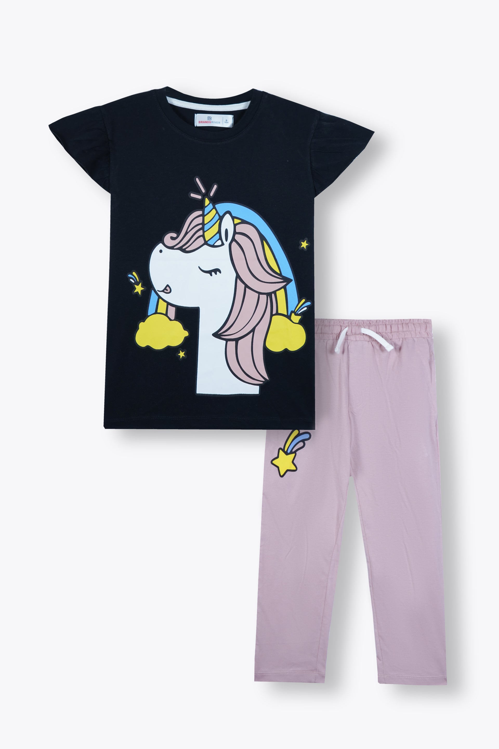 Premium Quality "Baby Unicorn" Printed Girls Summer Suit