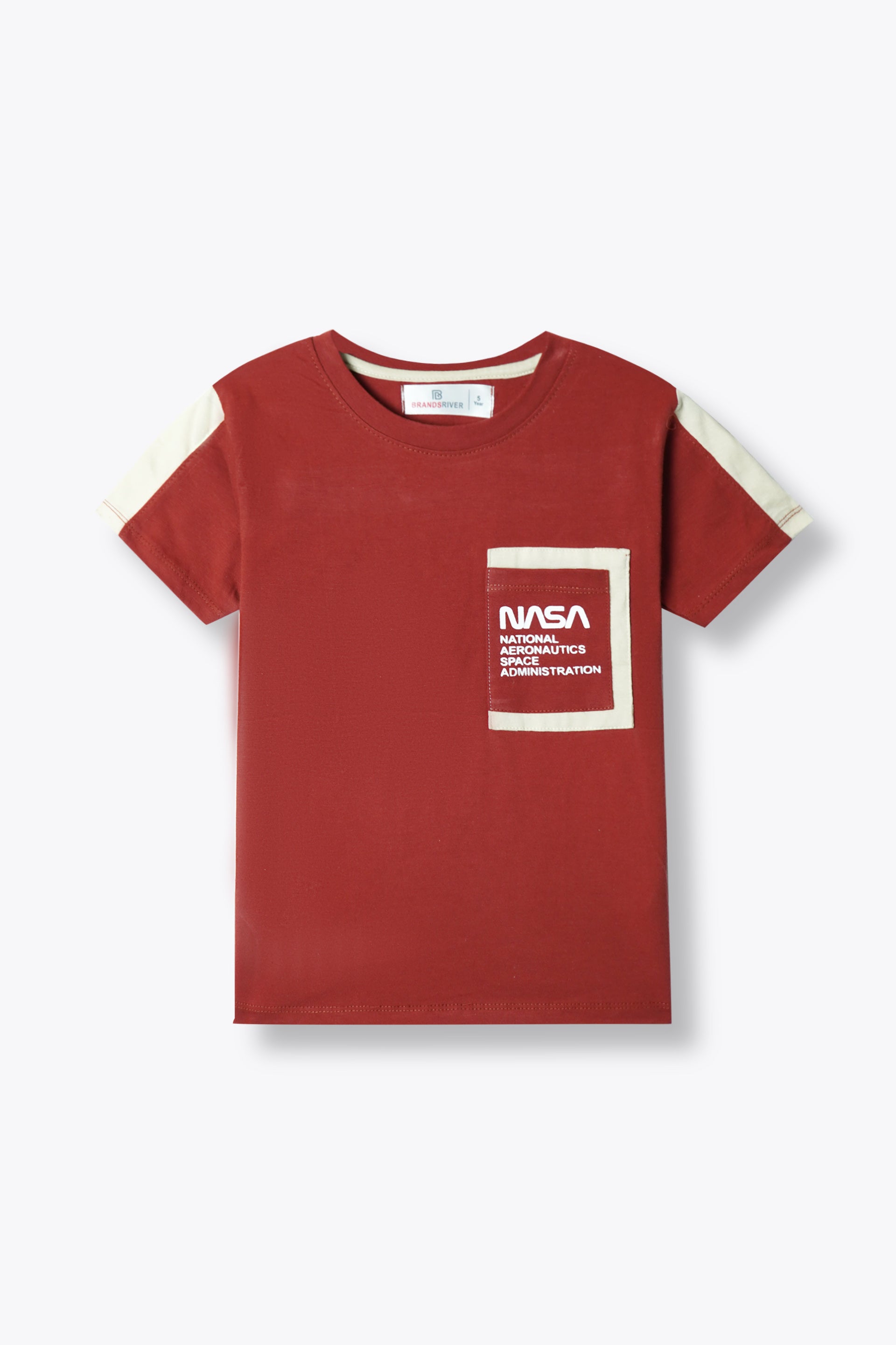 Premium Quality "NASA" Printed Rust Colour Boys Summer Suit