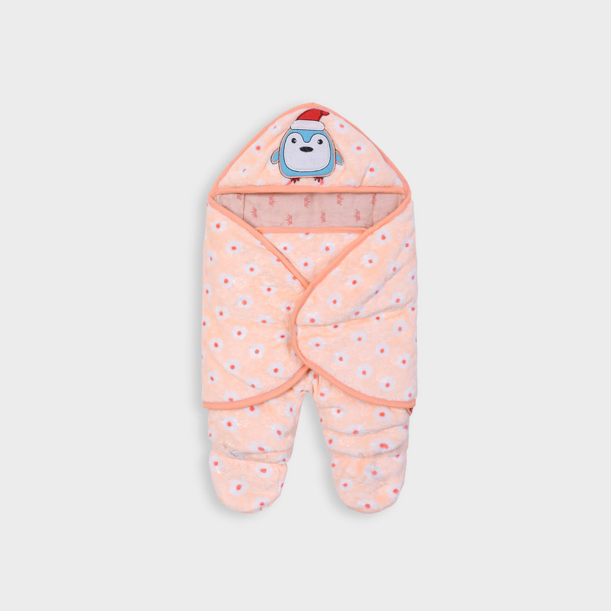 Hooded Soft Blanket Cum Wrapper For Newborn Babies (0-12 Months)