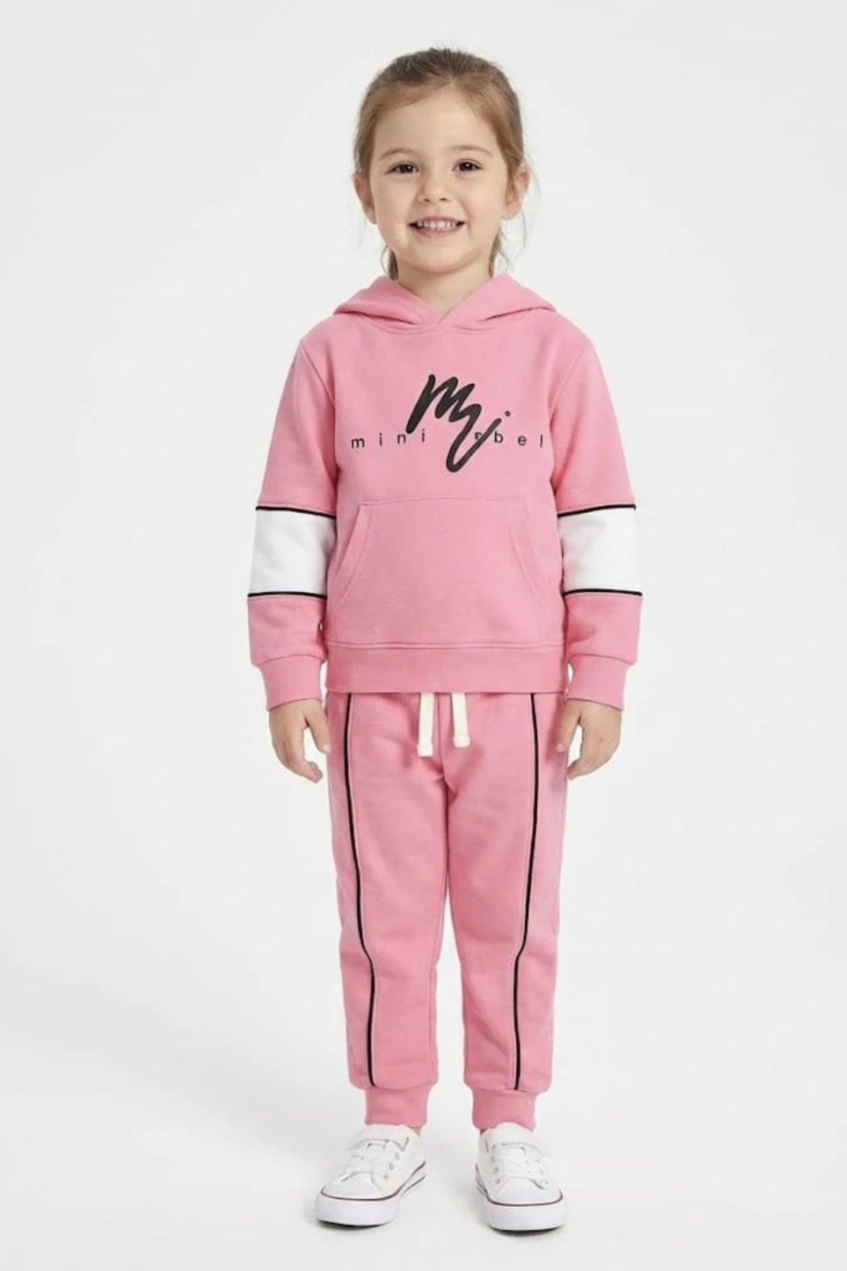 Premium Quality "Mini Rebel" Printed Fleece Pull-over Hoodie Suit For Kids