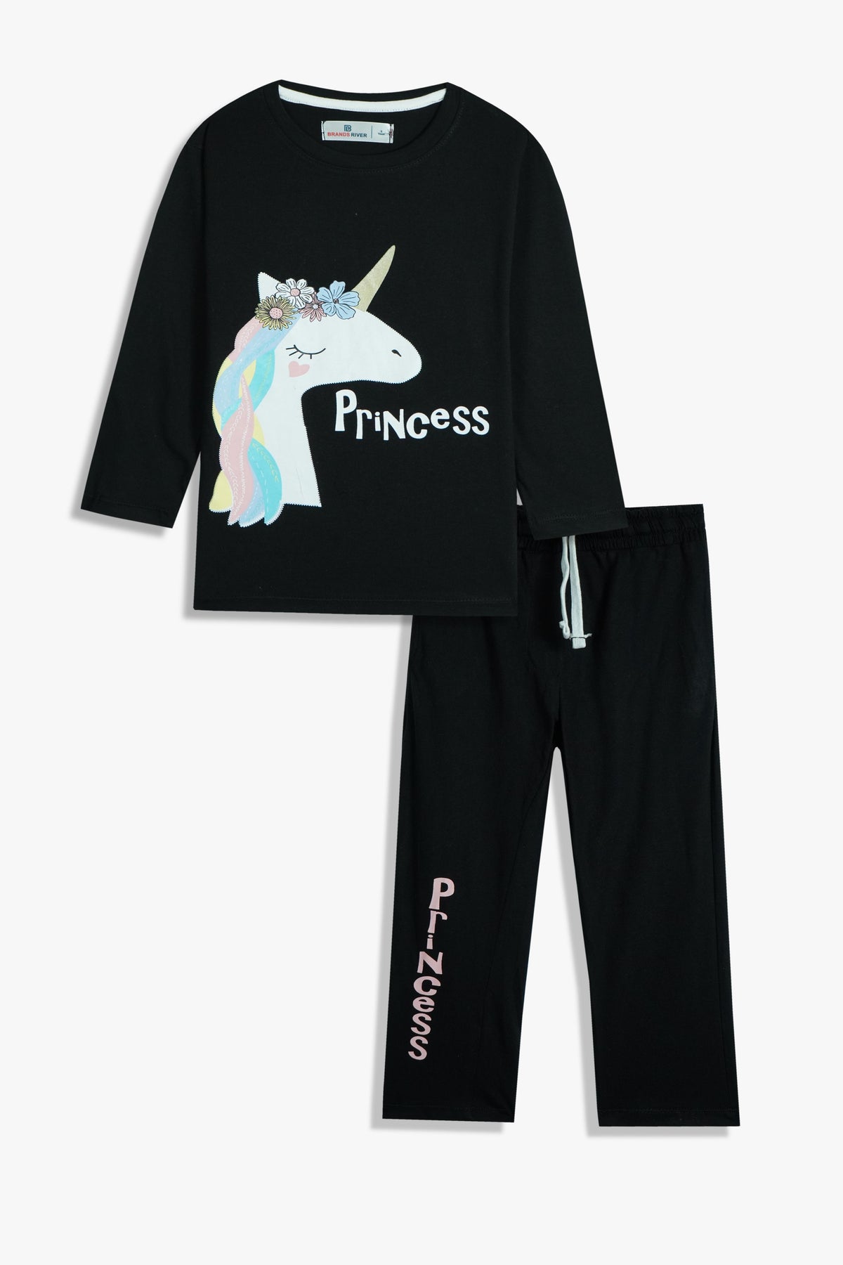 Premium Quailty &quot;Princess&quot; Printed Full Sleeves Girls Summer suit