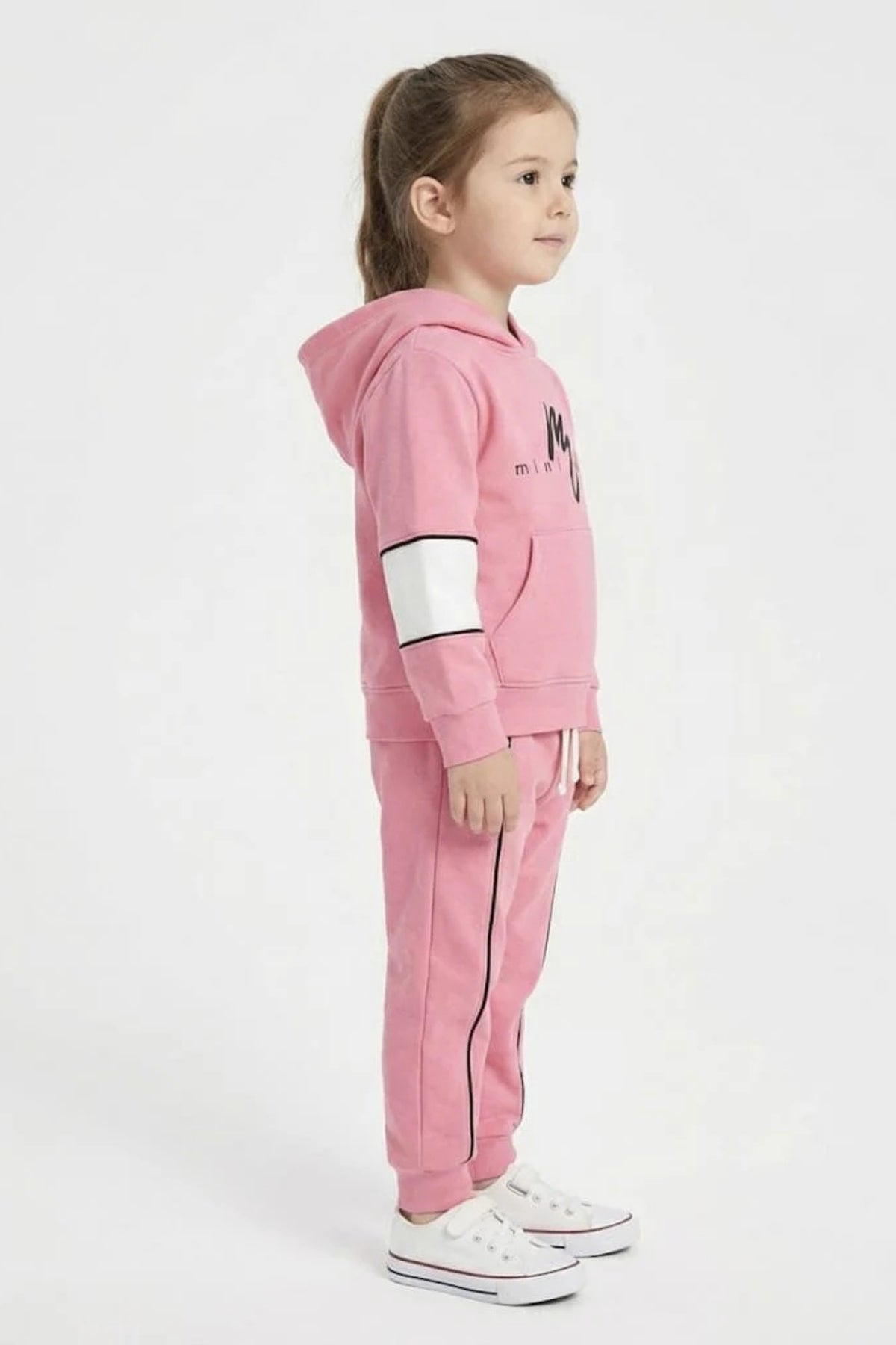 Premium Quality "Mini Rebel" Printed Fleece Pull-over Hoodie Suit For Kids