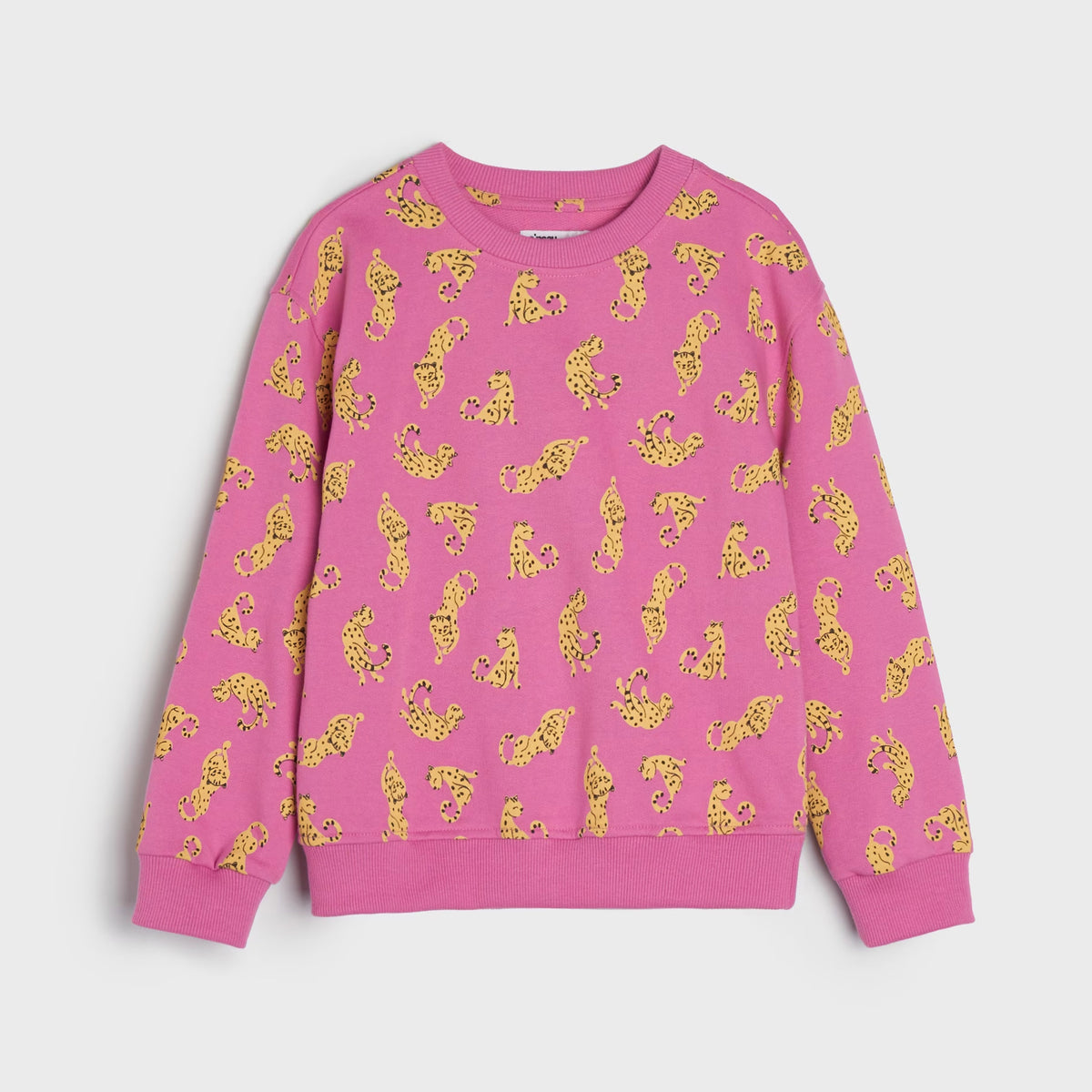 Premium Quality All-Over &quot;Cat&quot; Printed Fleece Sweatshirt For Girls