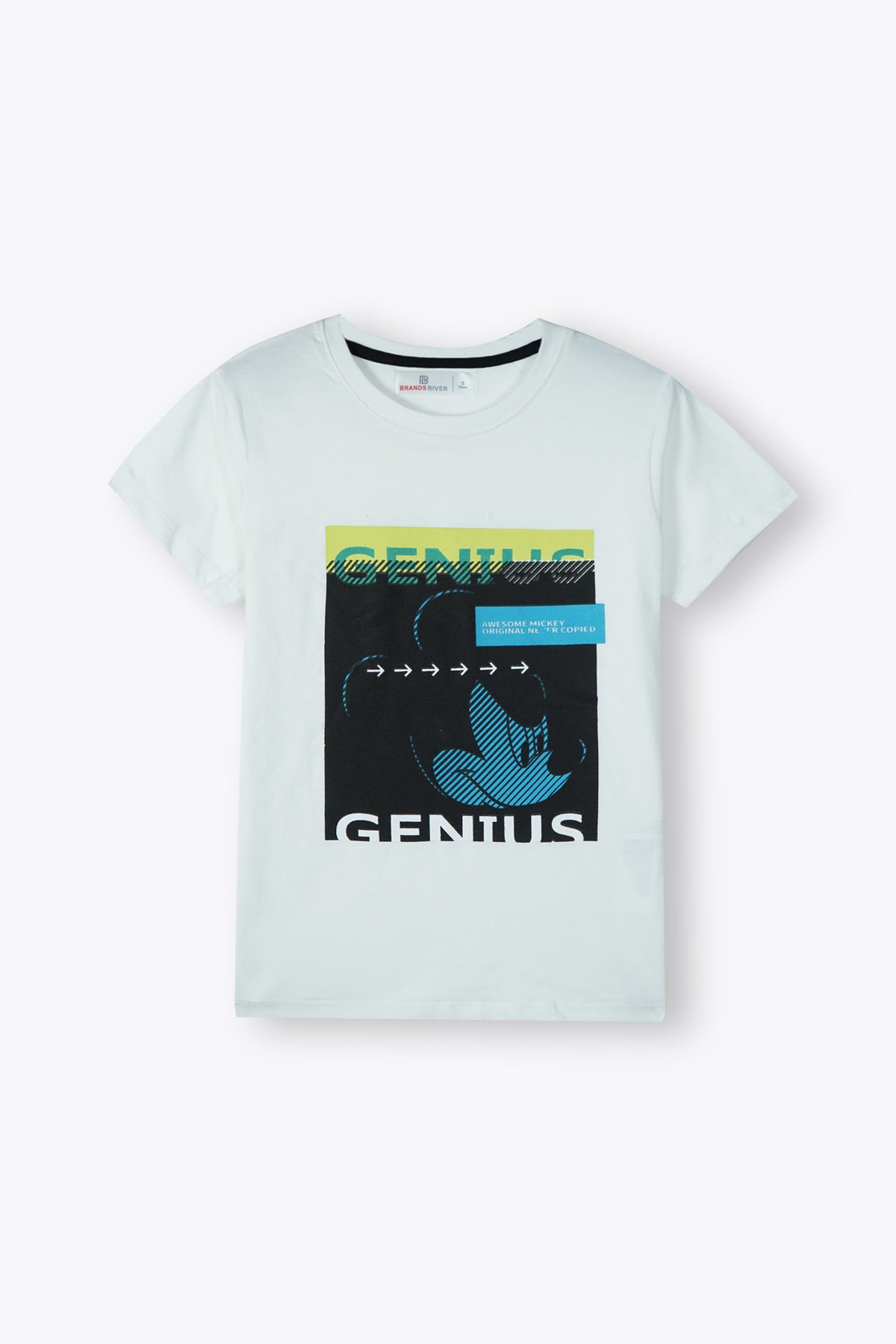 Premium Quality Boys &quot;Genius&quot; Printed Boys Summer Suit with Black Shorts