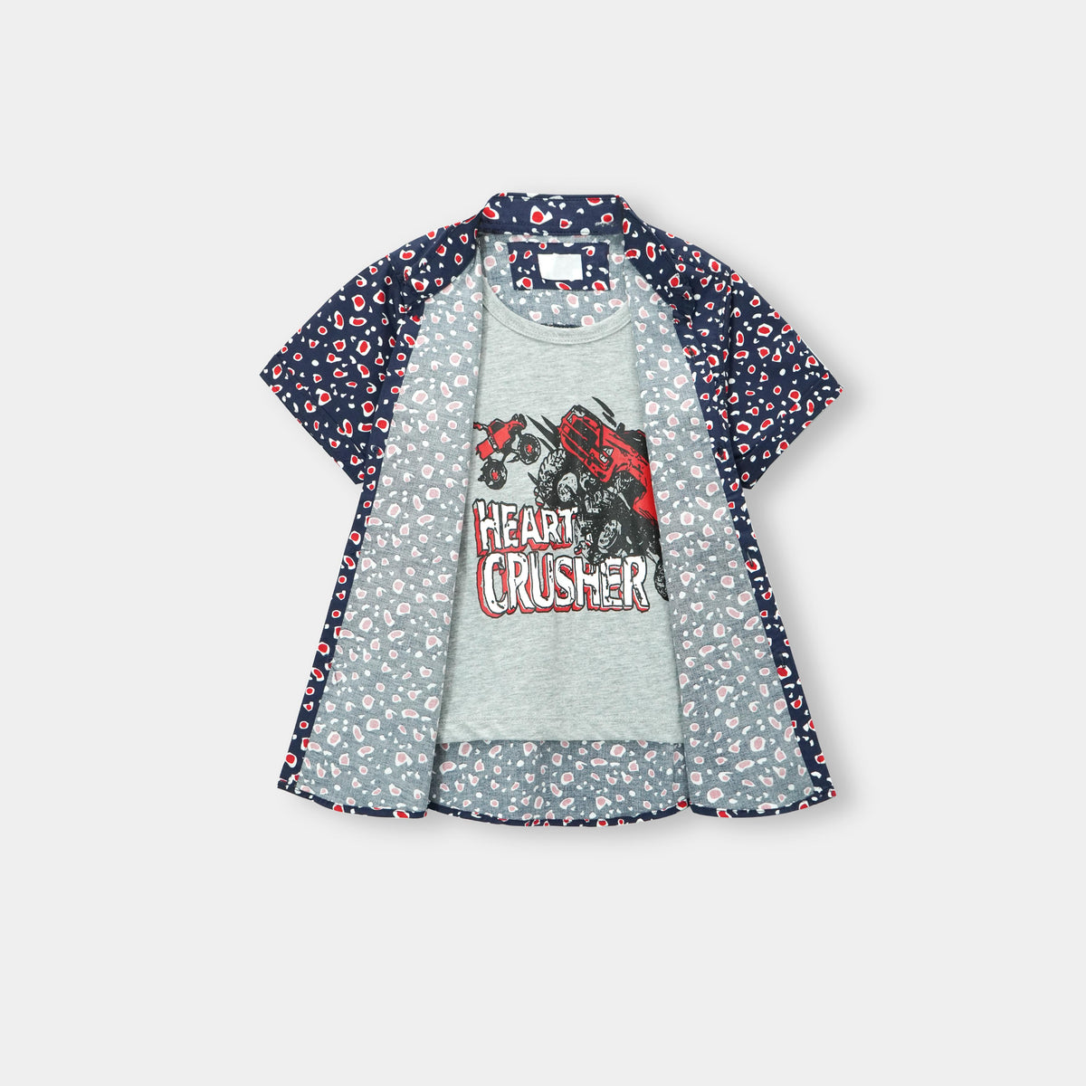 Premium Quality &quot;Heart Crusher&quot; printed Twofer Shirt for Boys