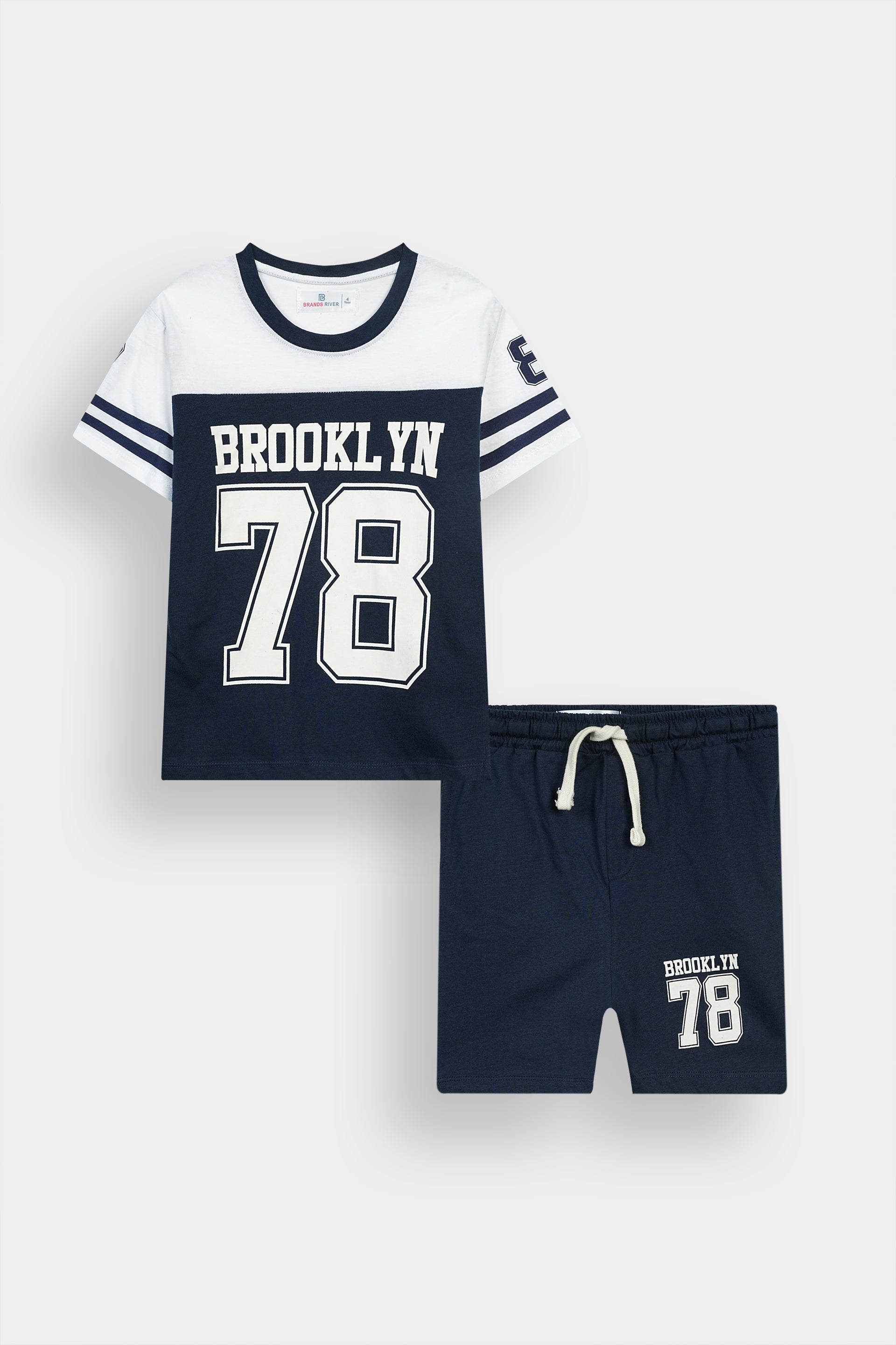 Premium Quality "Brooklyn 78' Printed Summer Suit For Boys